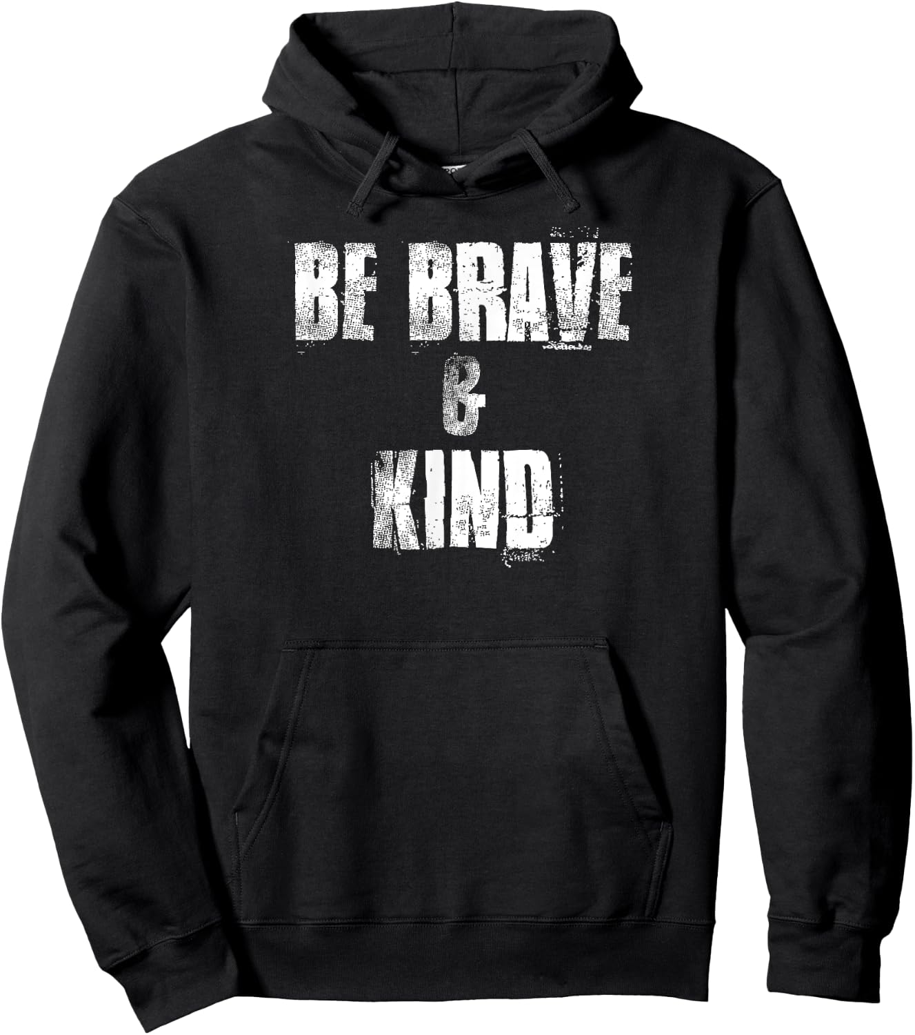 Be Brave & Kind , Positive Acts of Kindness Hoodie - Hoodie | Black