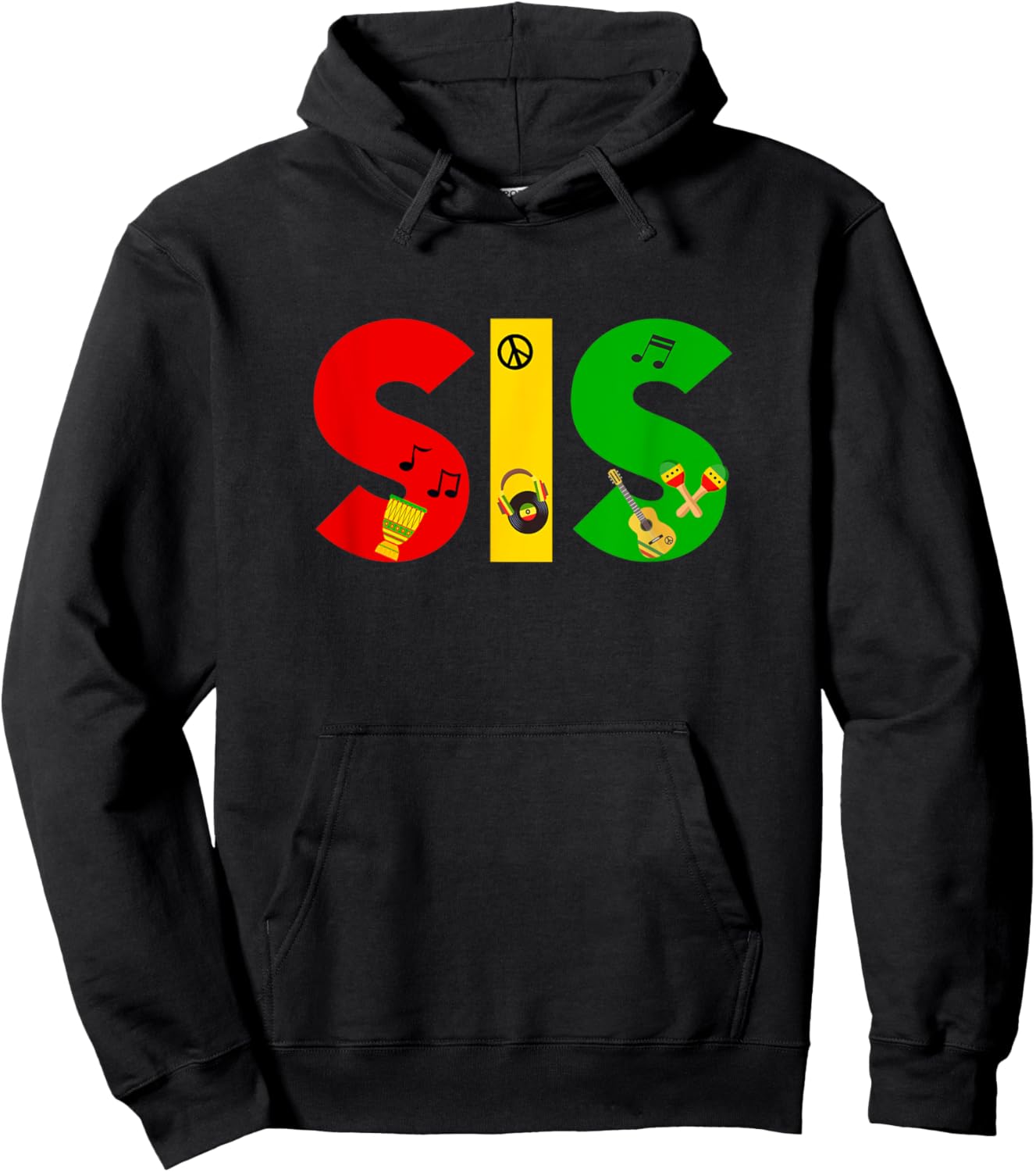 1st Birthday Jamaica King Party Theme Outfit One Year Old Hoodie - Hoodie | Black