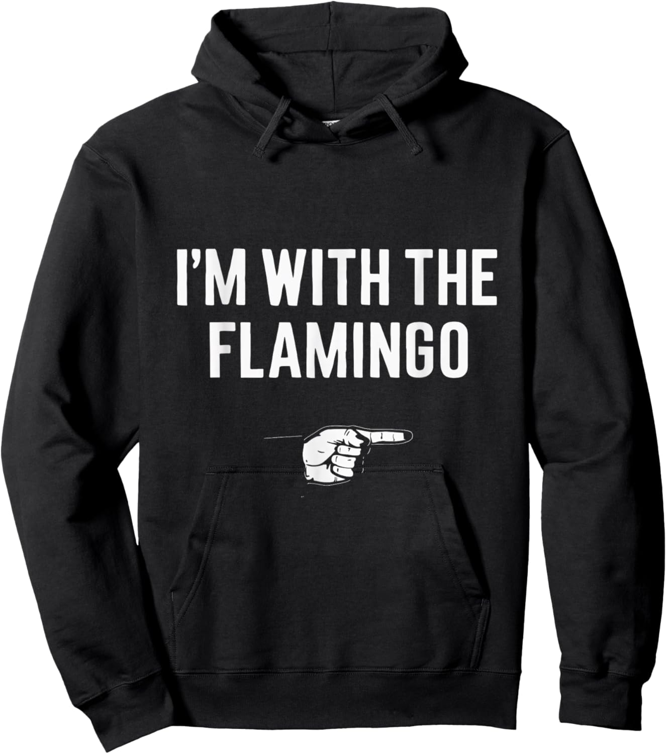 I'm With The Flamingo Flamingo Bird Party Halloween Costume Hoodie - Hoodie | Black