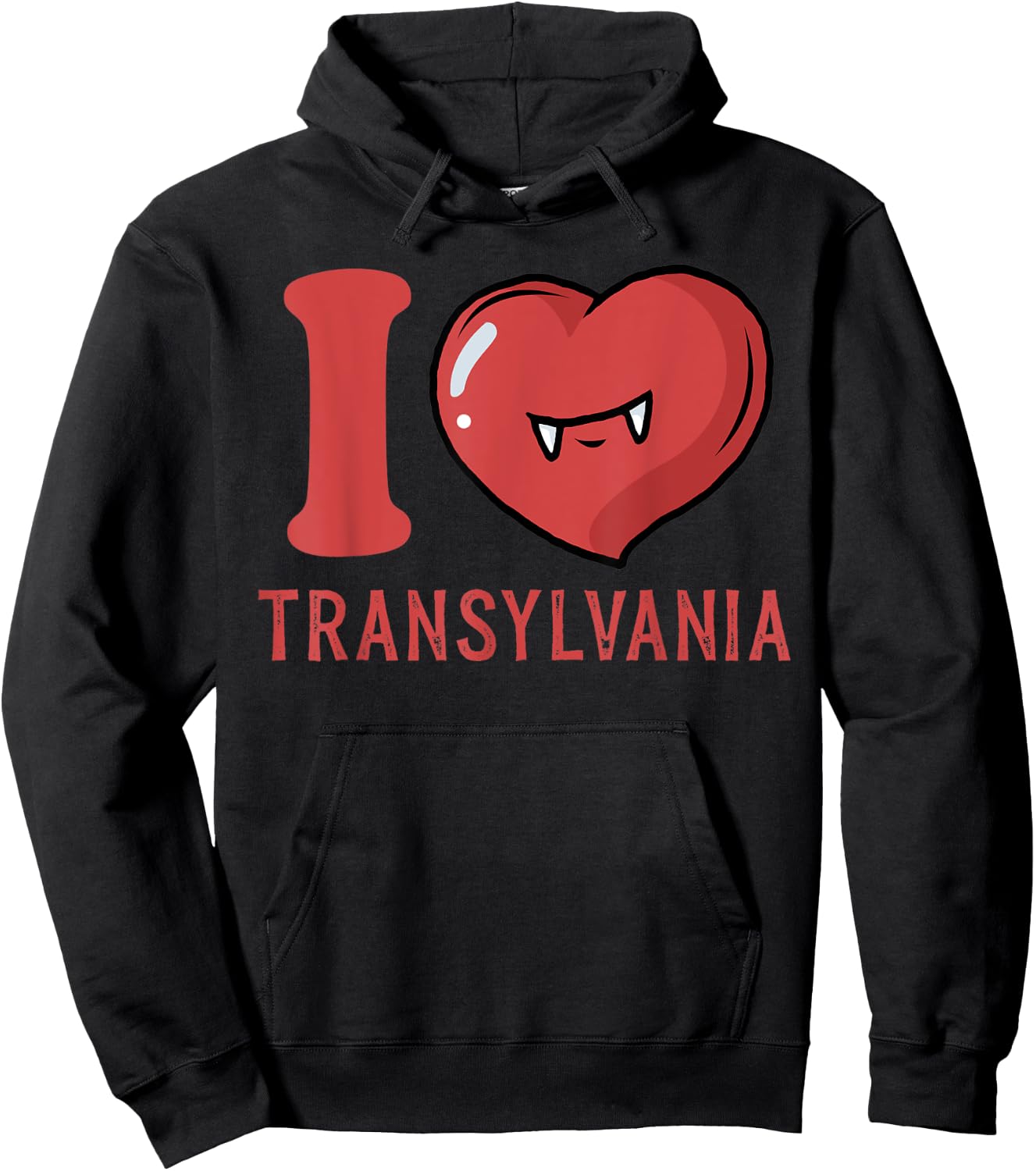 I Love Transylvania Funny Halloween Hoodie - Hoodie | Black