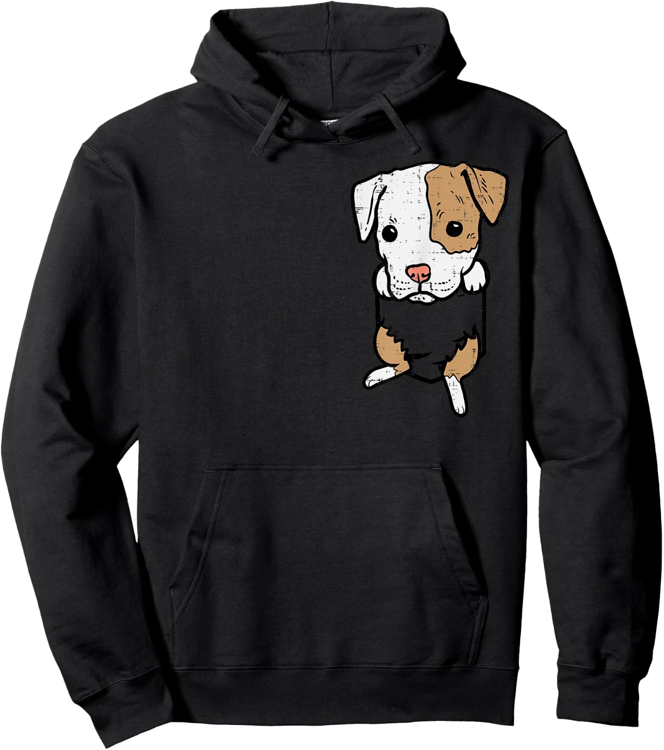 Pocket Puppy Pitbull Feet Cute Pitties Dog Lover Owner Gift Hoodie - Hoodie | Black
