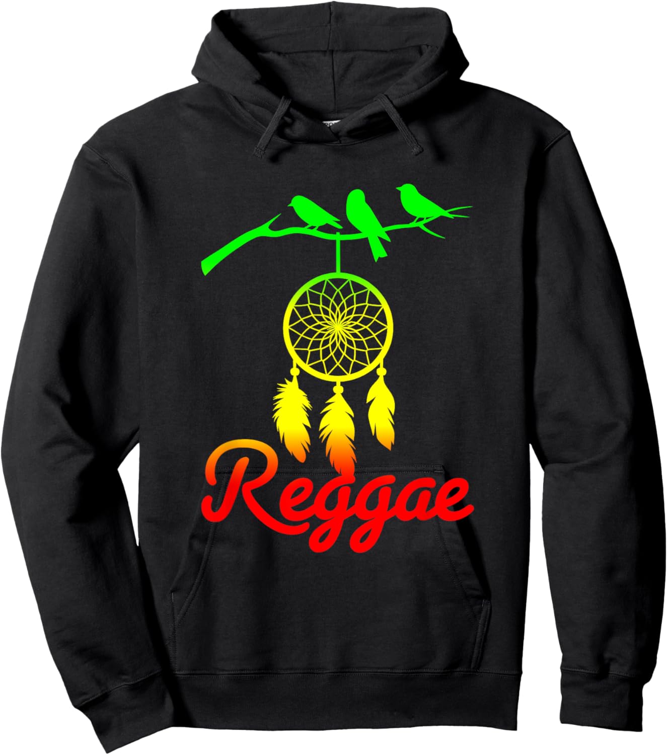 Rasta Reggae Jamaica Rastafari Roots Jamaique Dreamcatcher Hoodie - Hoodie | Black