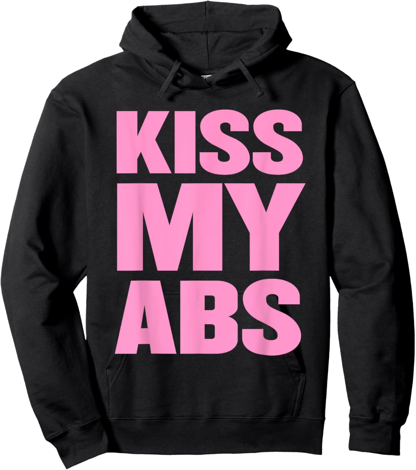 Kiss My Abs Funny Workout Fitness Crunches Hoodie - Hoodie | Black