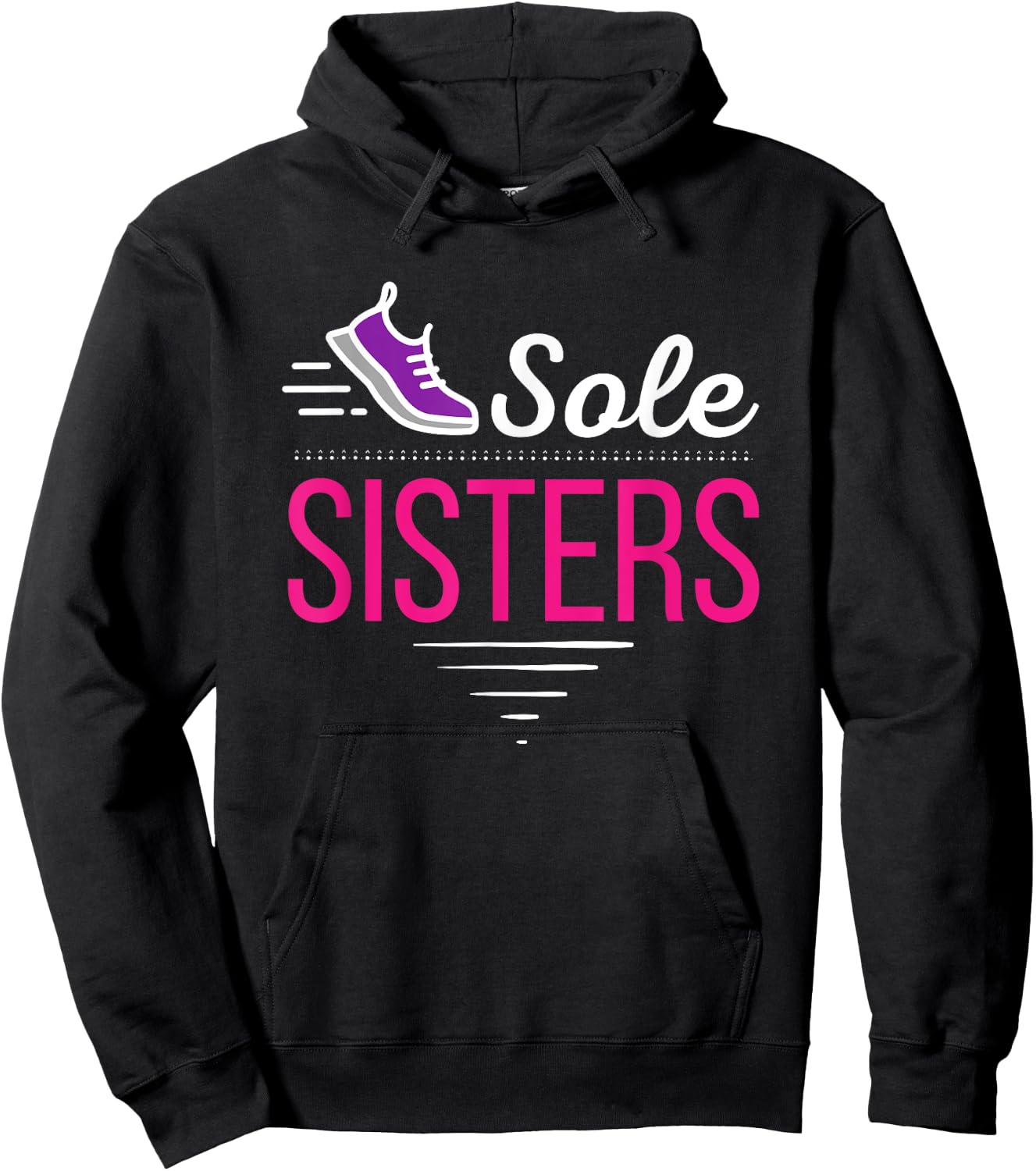 Running Sole Sisters Ladies Marathon Race Day Team Hoodie - Hoodie | Black
