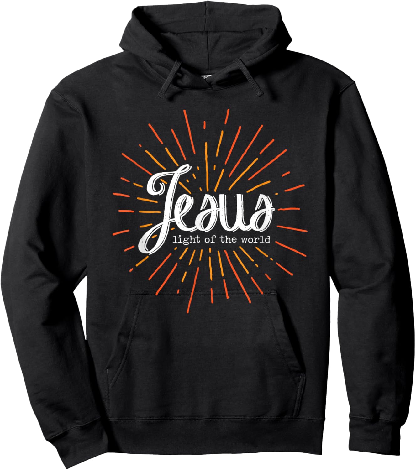 Christian Bible Verse, Jesus Light of the World, John 8:12 Hoodie - Hoodie | Black