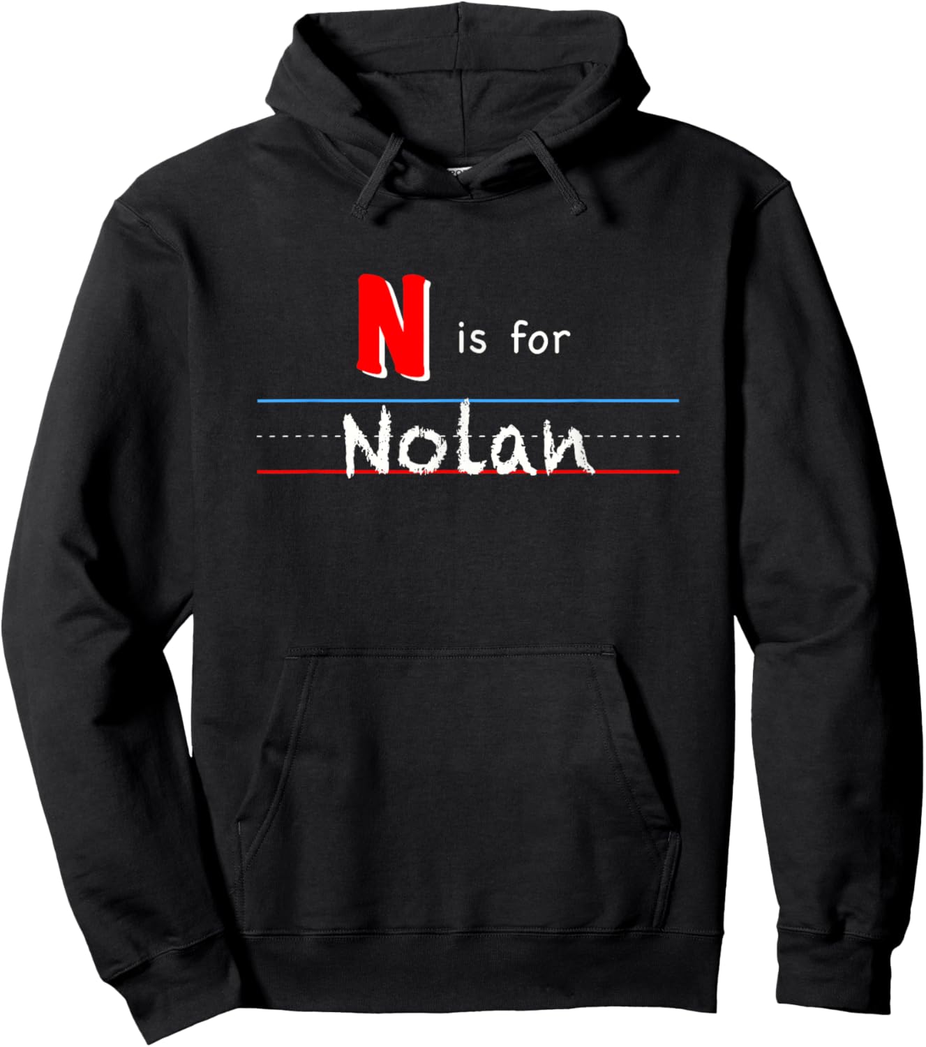 N Is For Nolan, boys custom personalized name kids school Hoodie - Hoodie | Black
