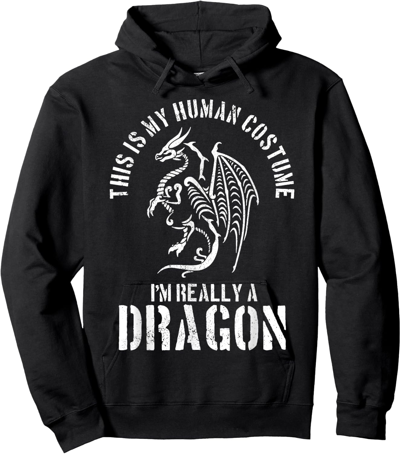 Dragon Shirt - People Costume Fantasy Funny Halloween Hoodie - Hoodie | Black