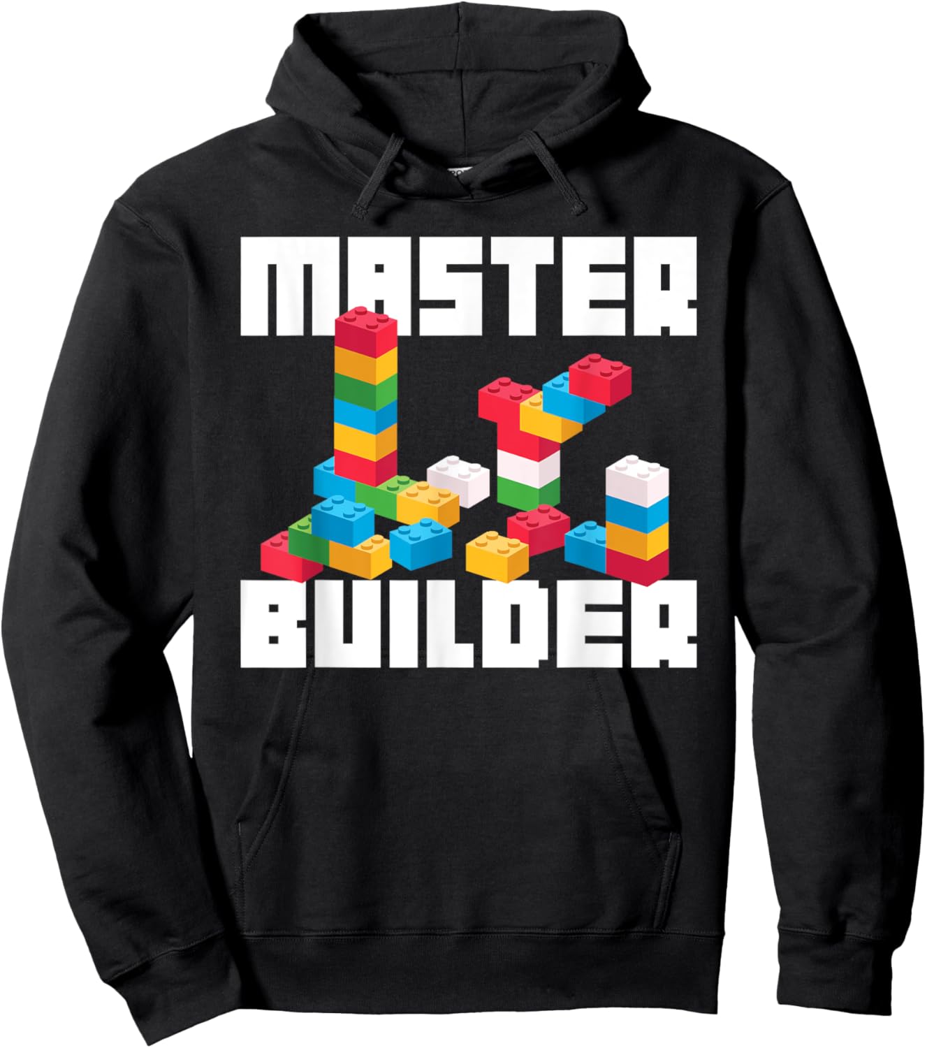 Cool Master Builder Funny Building Blocks Gift Men Women Hoodie - Hoodie | Black