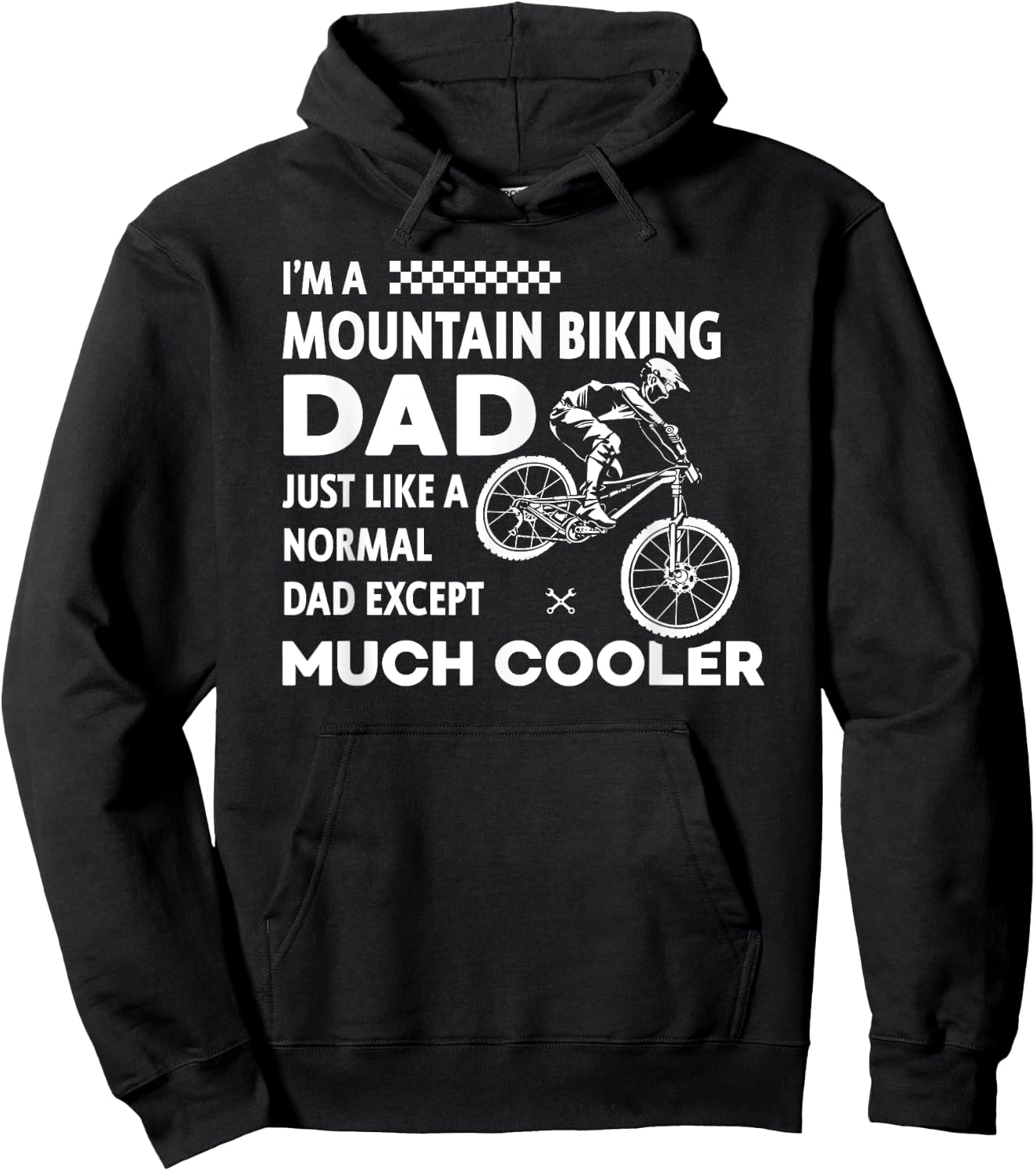 Mountain Bike Dad Except Much Cooler Funny MTB T Shirt Hoodie - Hoodie | Black