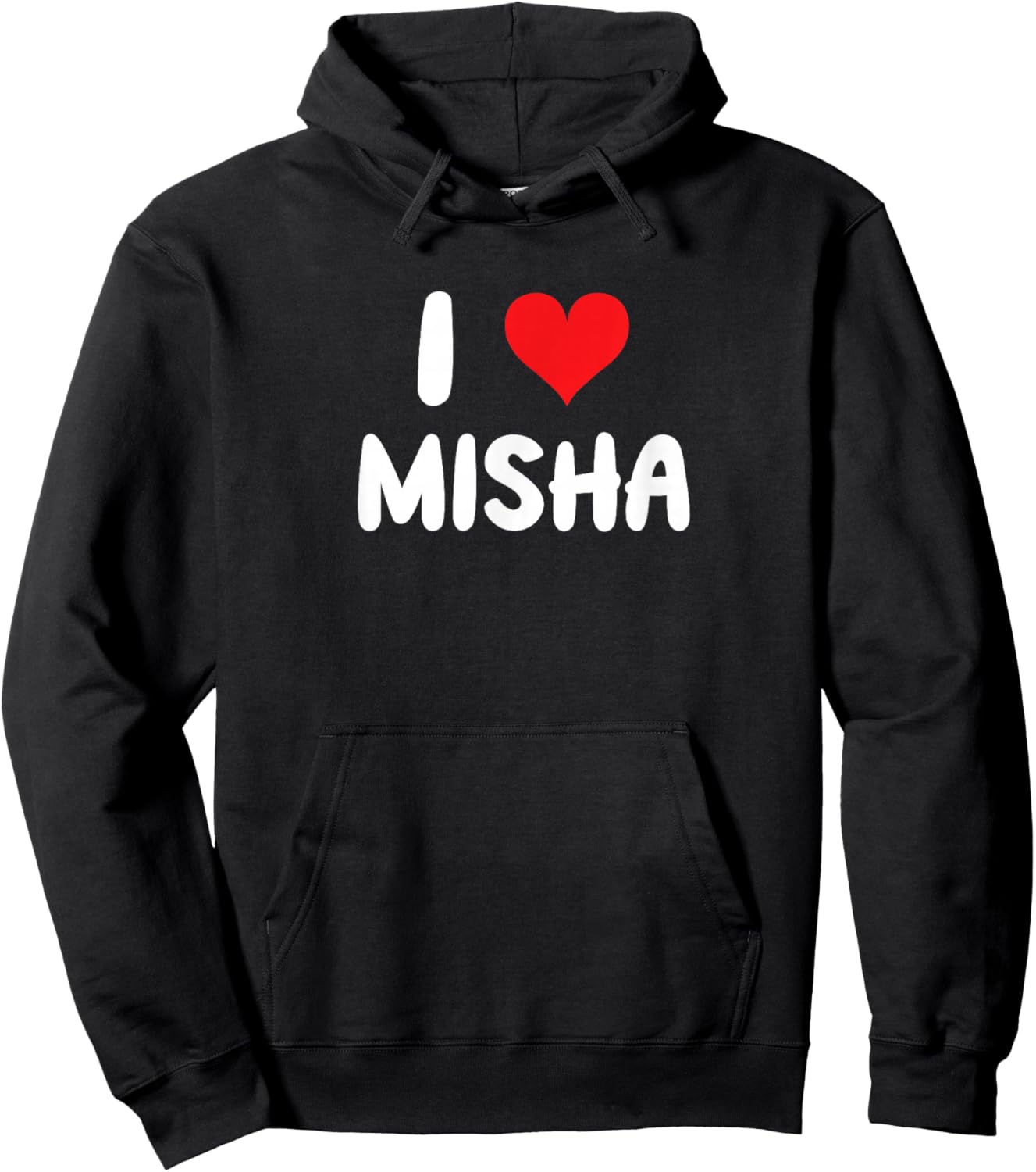 I Love Misha - Heart Hoodie - Hoodie | Black