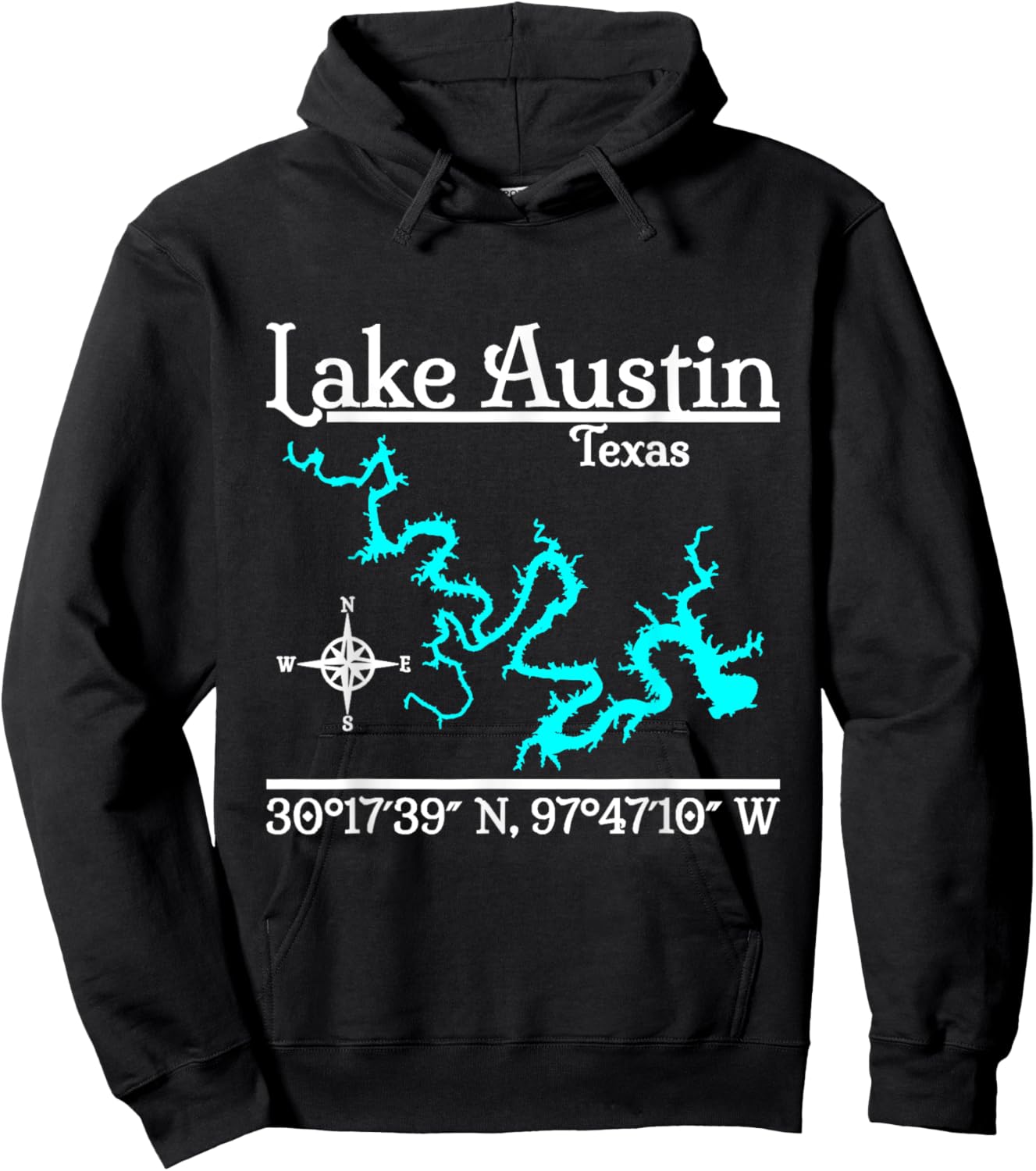 Lake Austin, Texas Hoodie - Hoodie | Black