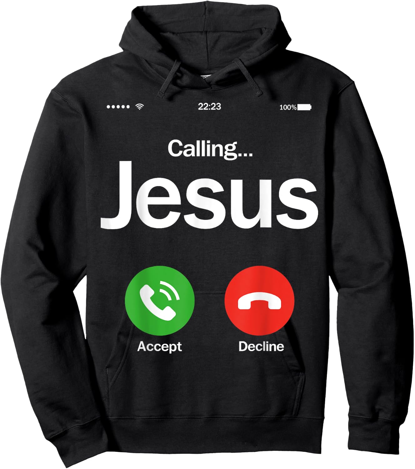 Jesus Is Calling Christian Trust In God Christian Theme Hoodie - Hoodie | Black