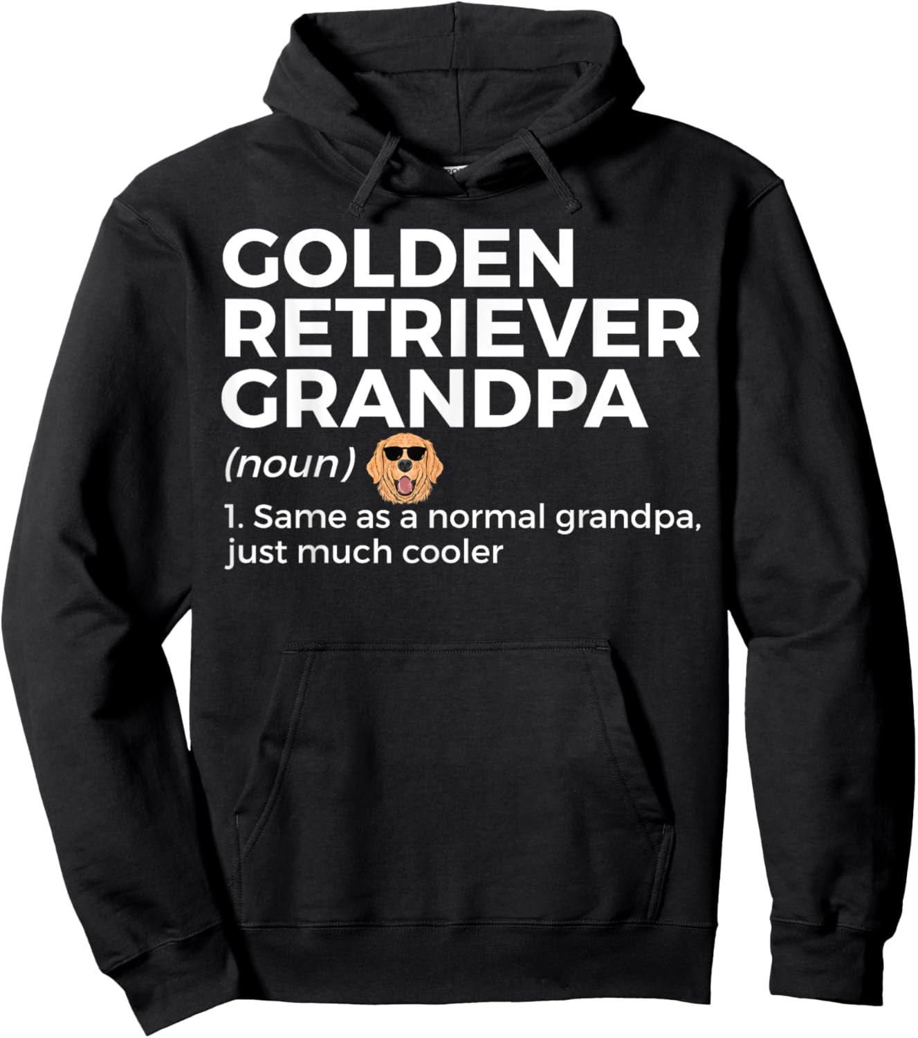 Golden Retriever Grandpa Definition Golden Retriever Dog Women Hoodie - Hoodie | Black