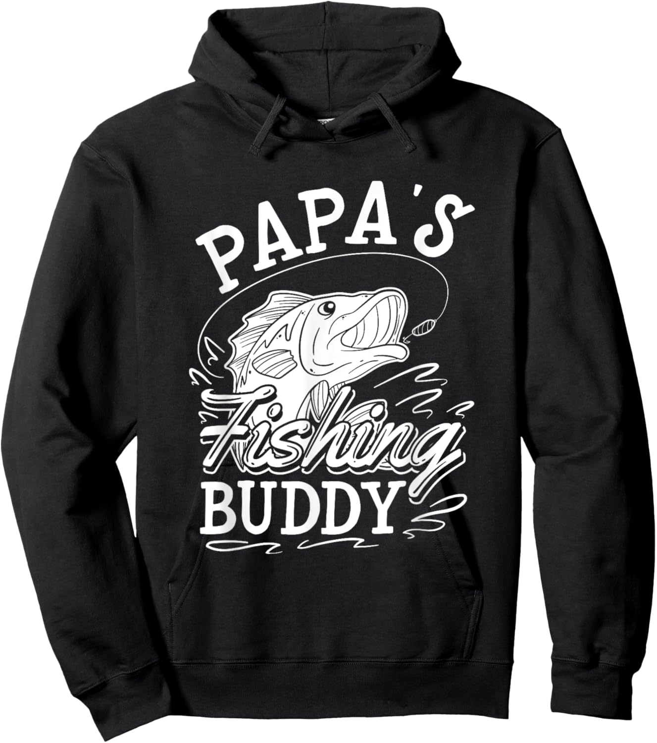 Papas Fishing Buddy Hoodie - Hoodie | Black
