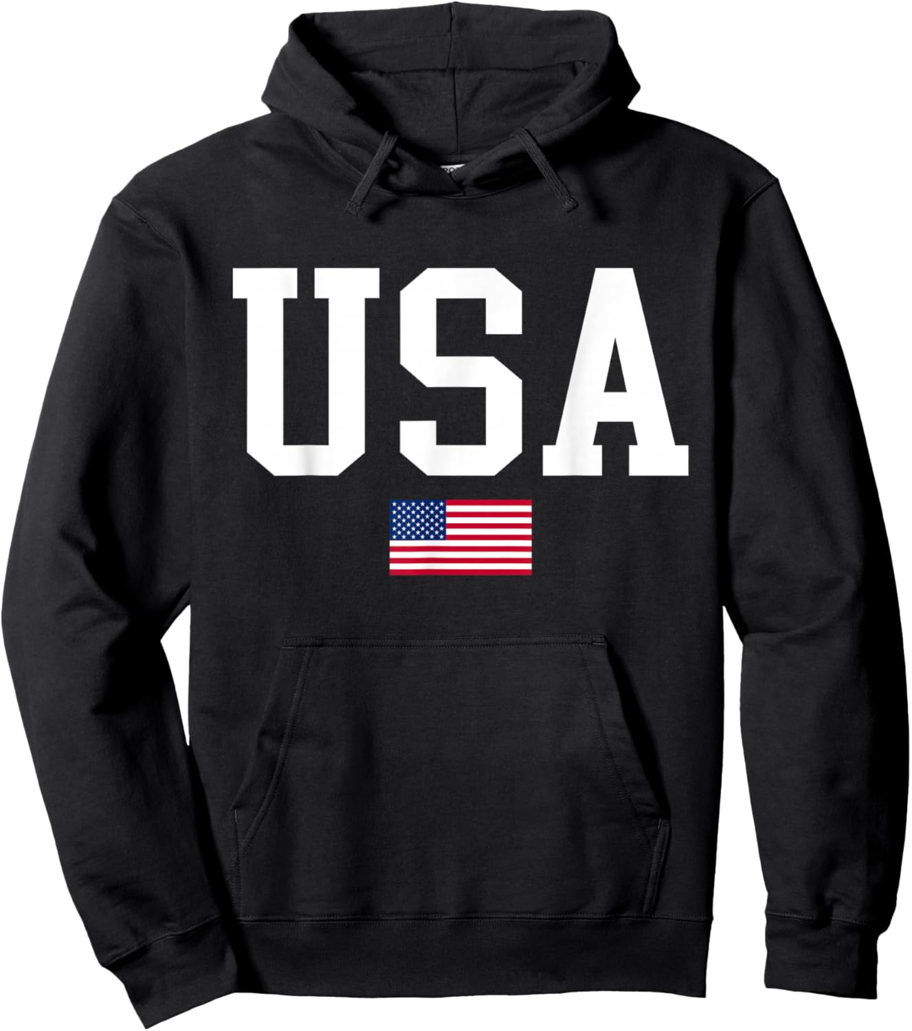 USA Patriotic American Flag Women Kids Boys Girls US Hoodie - Hoodie | Black