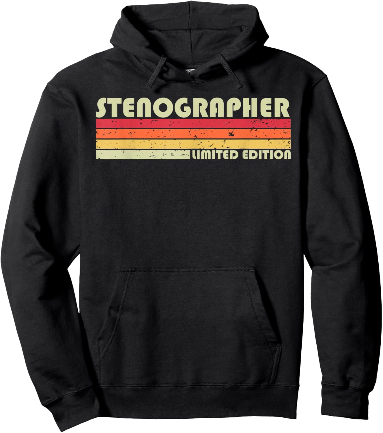 STENOGRAPHER Funny Job Title Profession Birthday Worker Idea Hoodie - Hoodie | Black