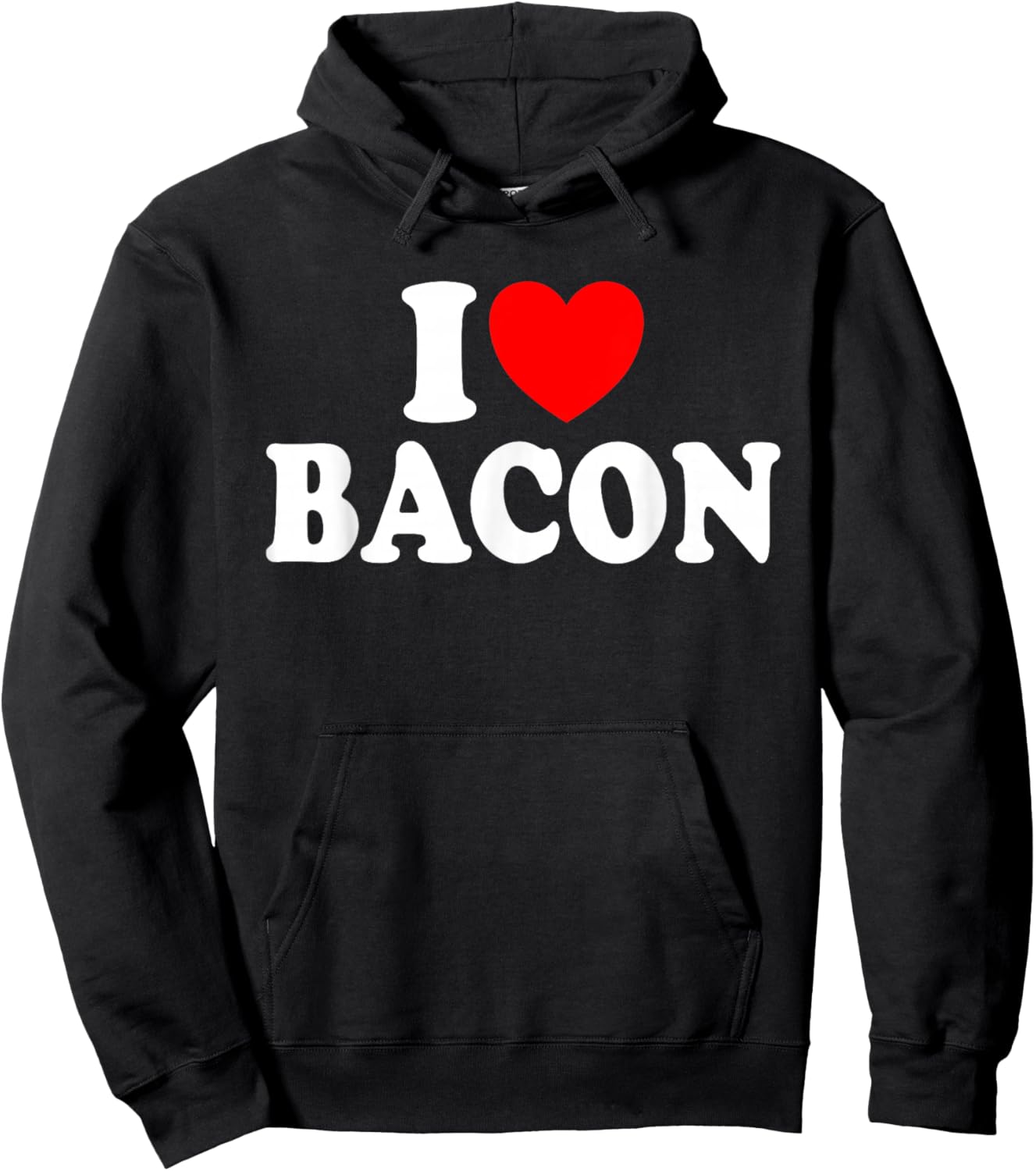 I Love Bacon Humour Meat Bacon Deli , Black, S Hoodie - Hoodie | Black