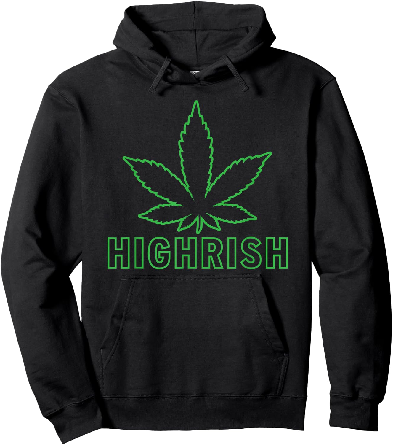 Funny Highrish Cannabis Weed Ireland Gift Hoodie - Hoodie | Black
