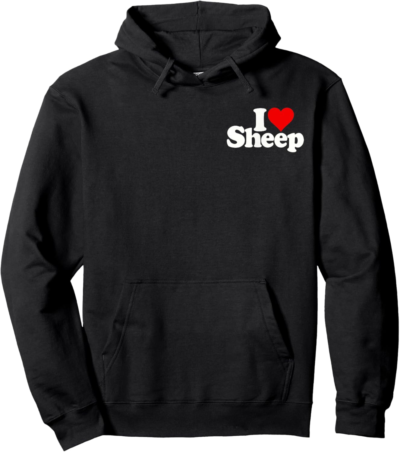 I Love Heart Sheep Livestock Hoodie - Hoodie | Black