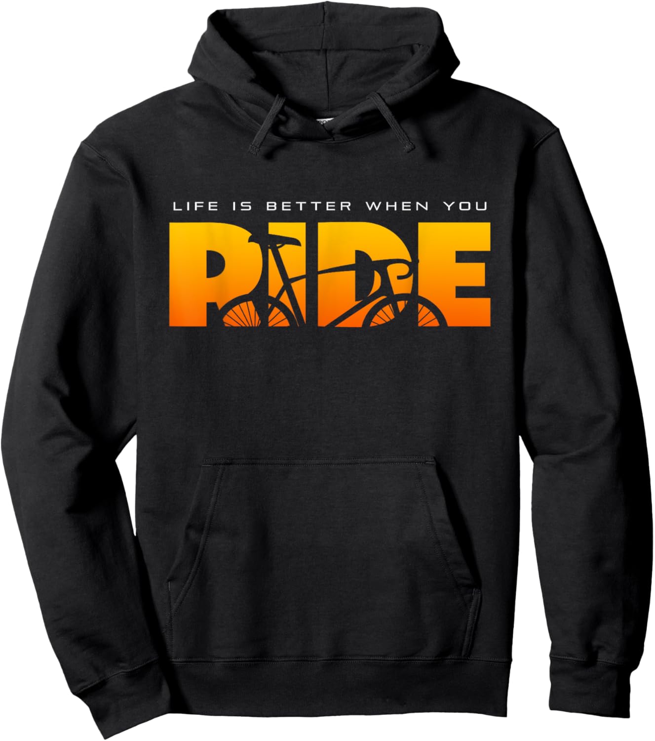 Life is Better When You Ride Road Biking Bicycle Cycling Hoodie - Hoodie | Black