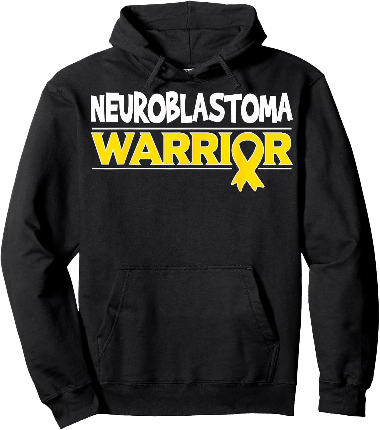 NB Awareness Ribbon - Neuroblastoma Warrior Hoodie - Hoodie | Black