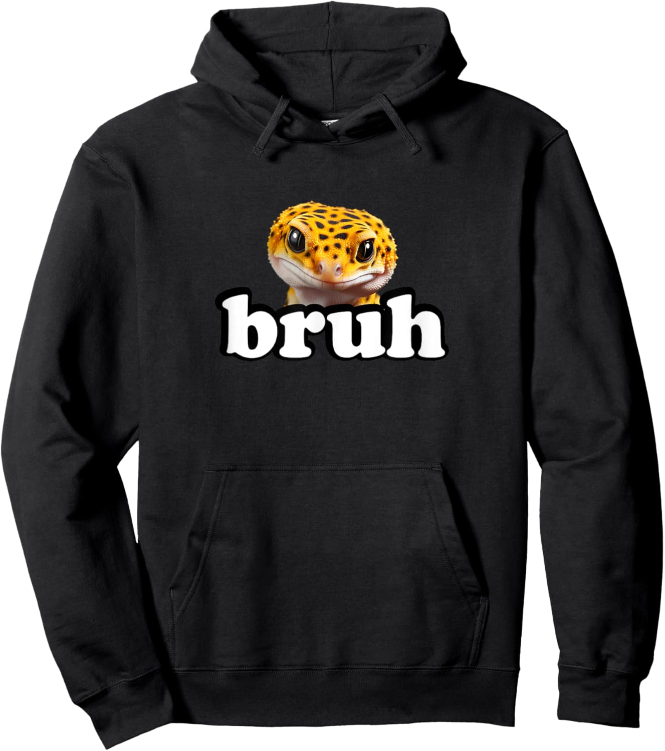 Cute Reptile Kids Bruh Leopard Gecko Lover Hoodie - Hoodie | Black