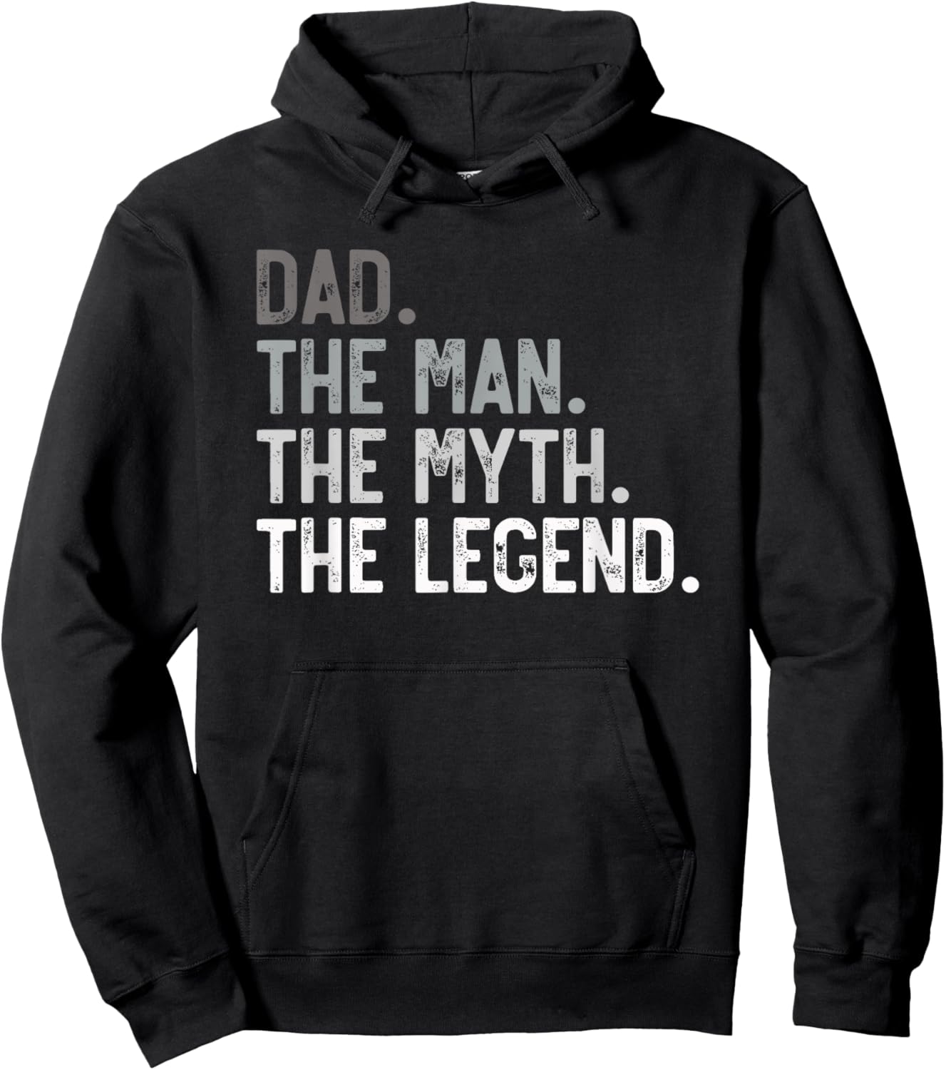 Dad the Man the Myth the Legend for Papa Grandpa Hoodie - Hoodie | Black