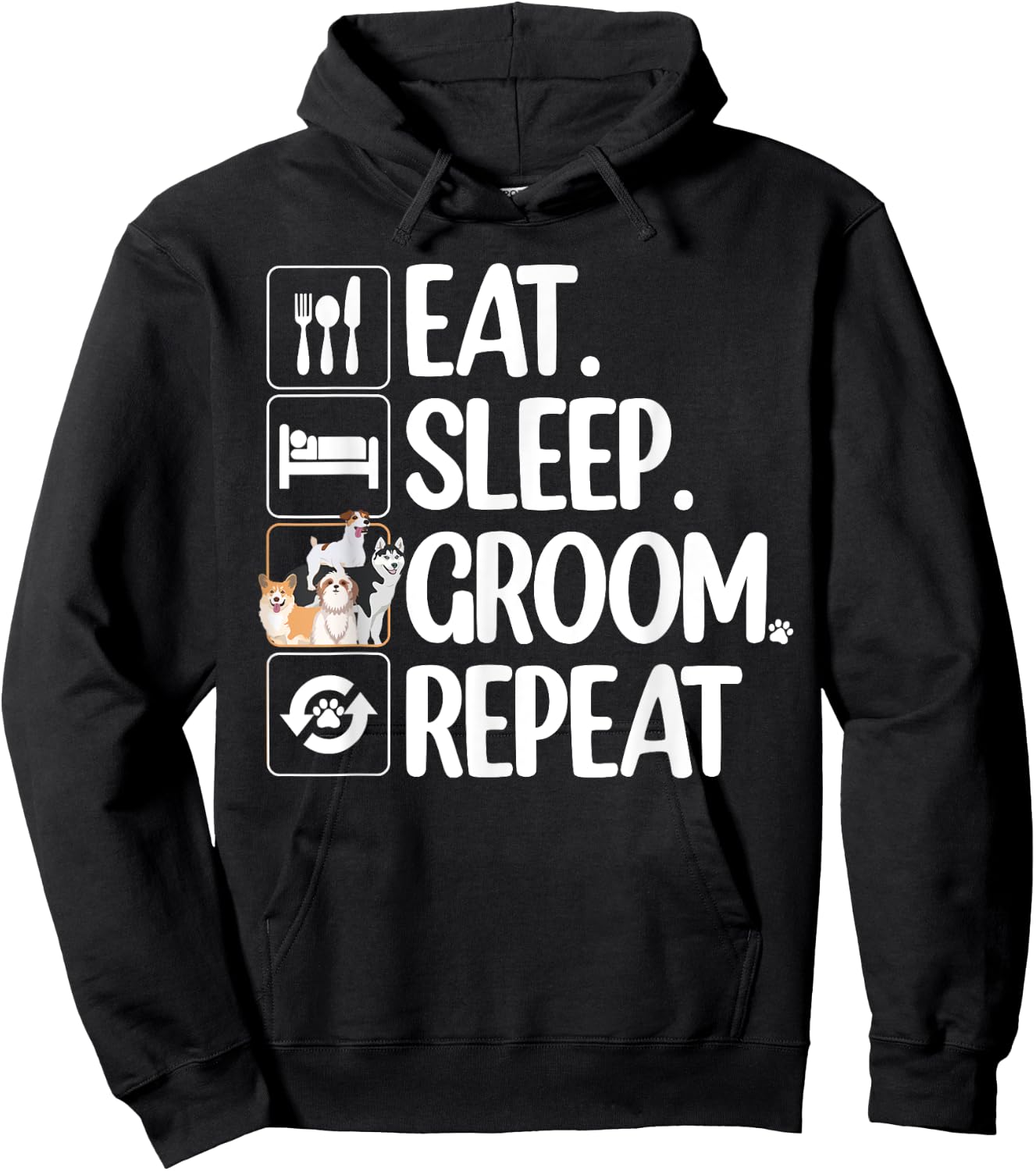 Funny Dog Groomer Design Women Pet Groomer Grooming Hoodie - Hoodie | Black