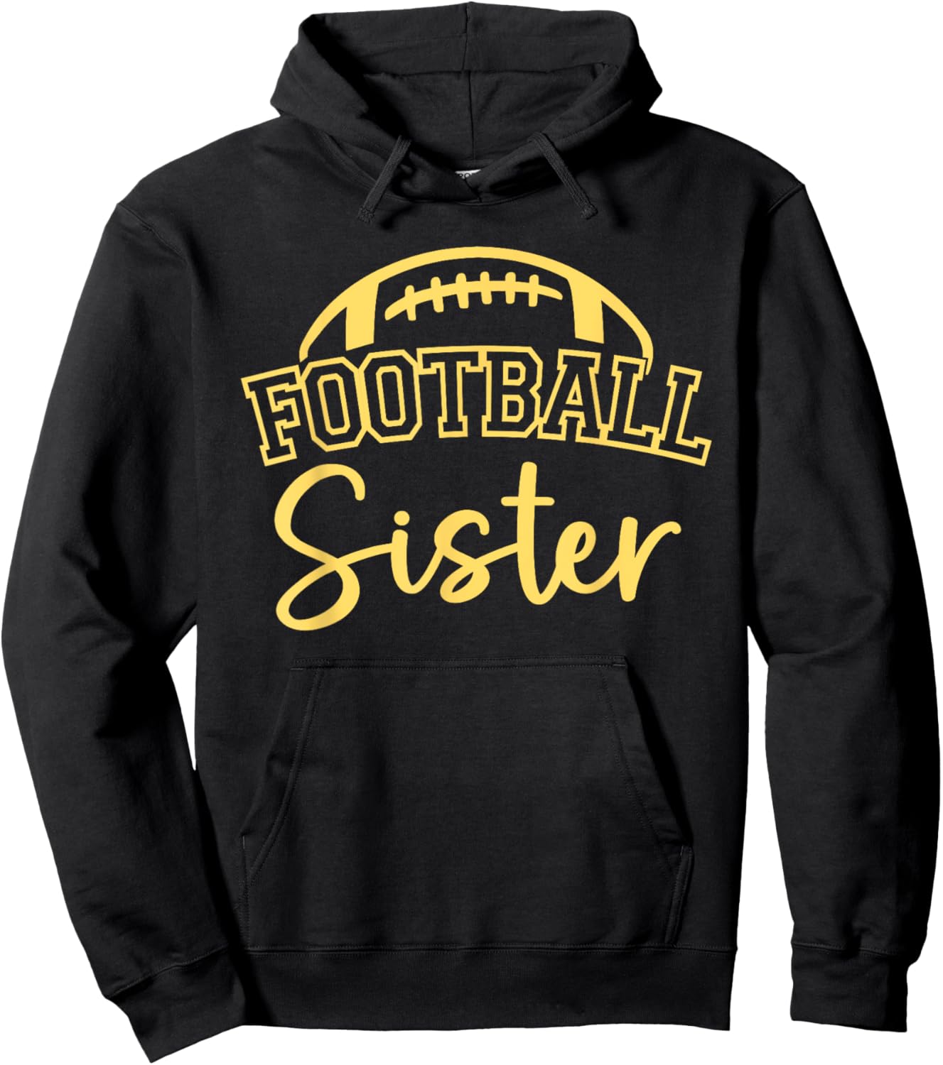 Football Sister Matching Family Football Hoodie - Hoodie | Black