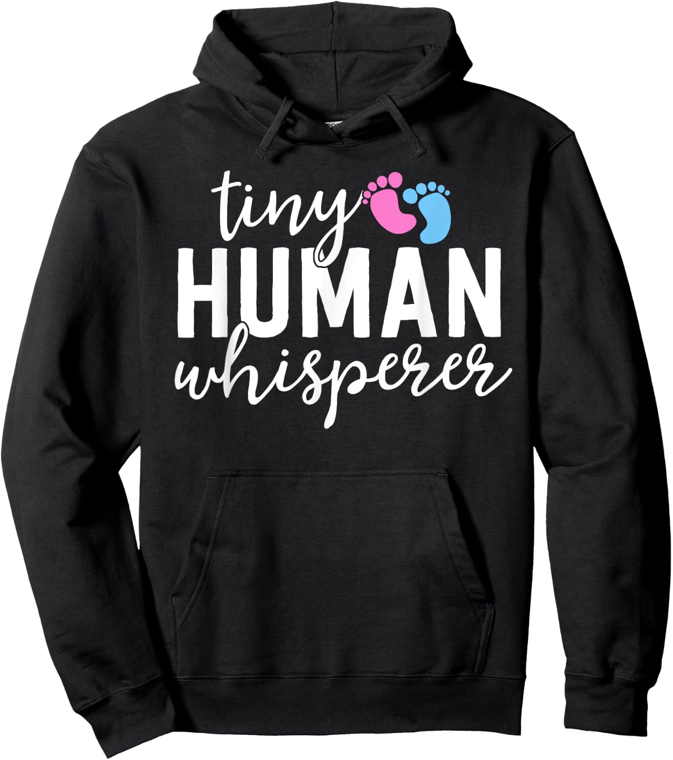 NICU Nurse Gifts Tiny Human Whisperer Neonatal ICU Nursing Hoodie - Hoodie | Black