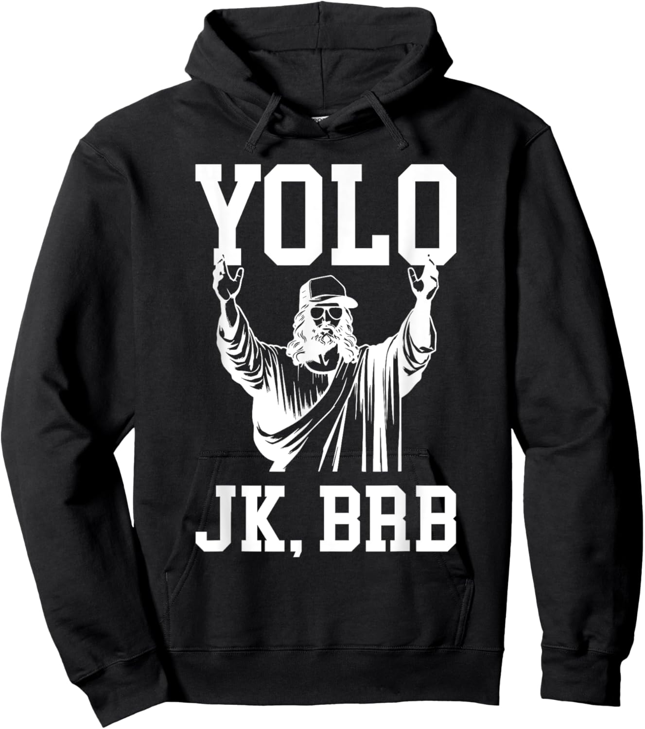 Yolo JK BRB Jesus Resurrection Christians Easter Day Hoodie - Hoodie | Black