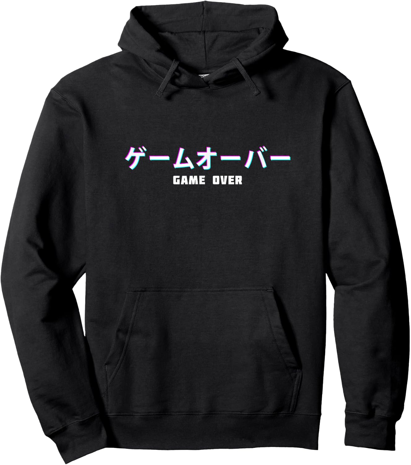 Game Over Japanese Text Sad Vaporwave Aesthetic Hoodie - Hoodie | Black