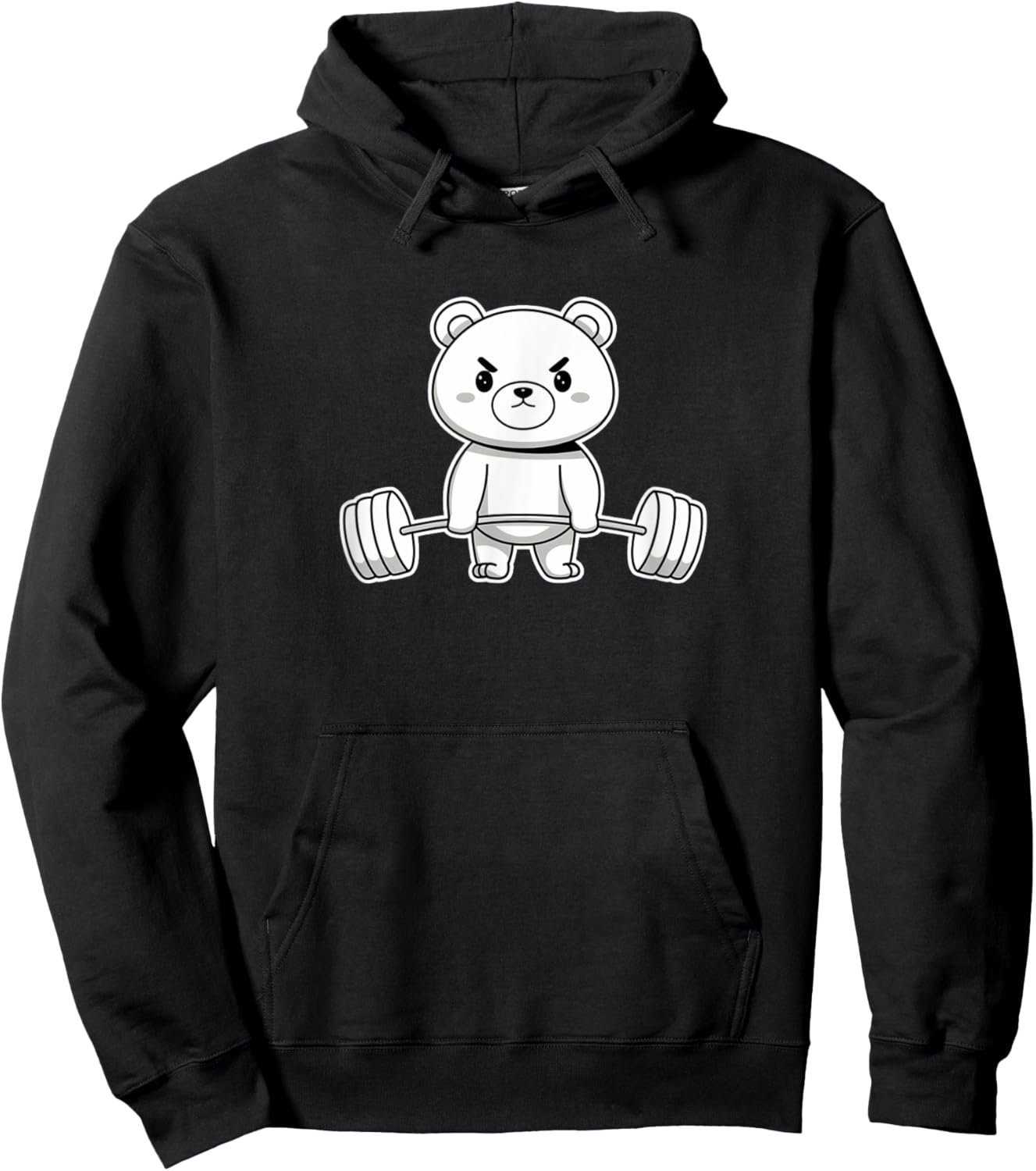 Bear Bodybuilder Weight lifting Gym Workout Sports Hoodie - Hoodie | Black