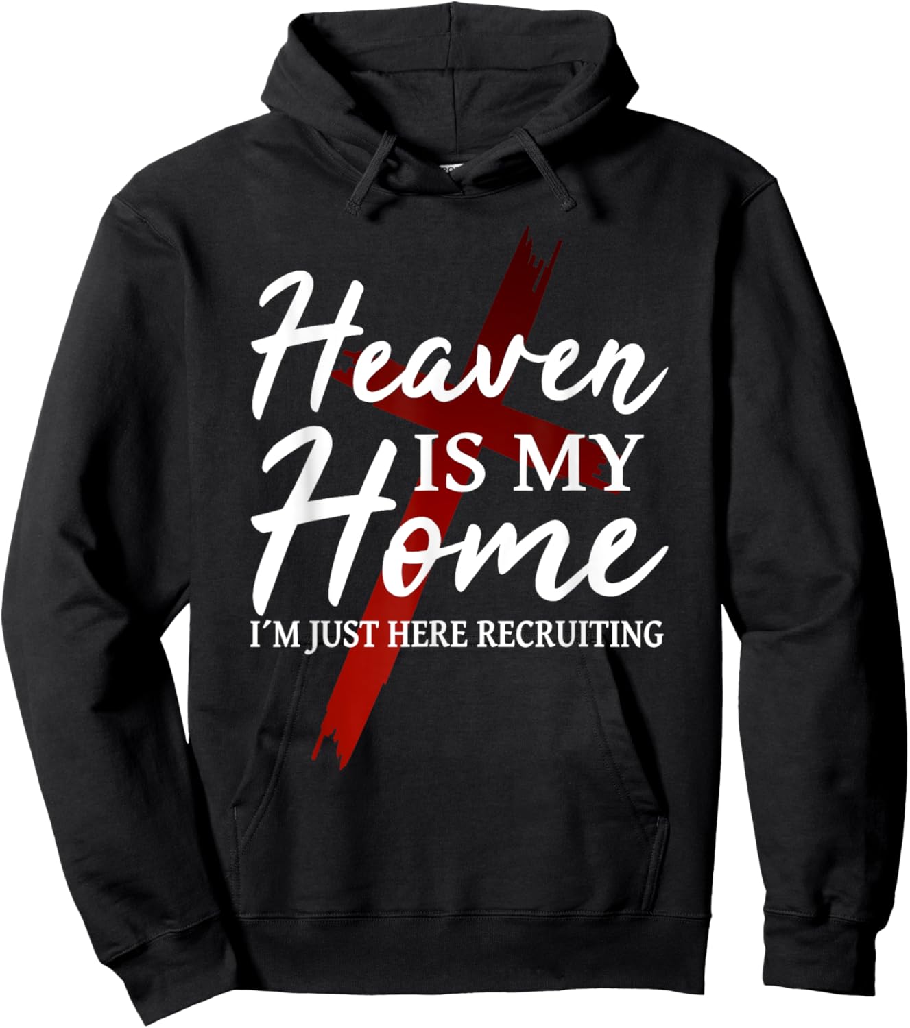 Religion Cross Love Jesus Christ Christian God Jesus Faith Heaven is my home - -Adults - Black - Short Sleeve - Small Hoodie - Hoodie | Black