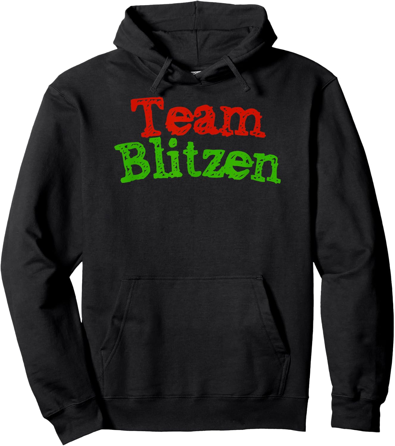 Team Blitzen Funny Reindeer Graphic Gift Hoodie - Hoodie | Black