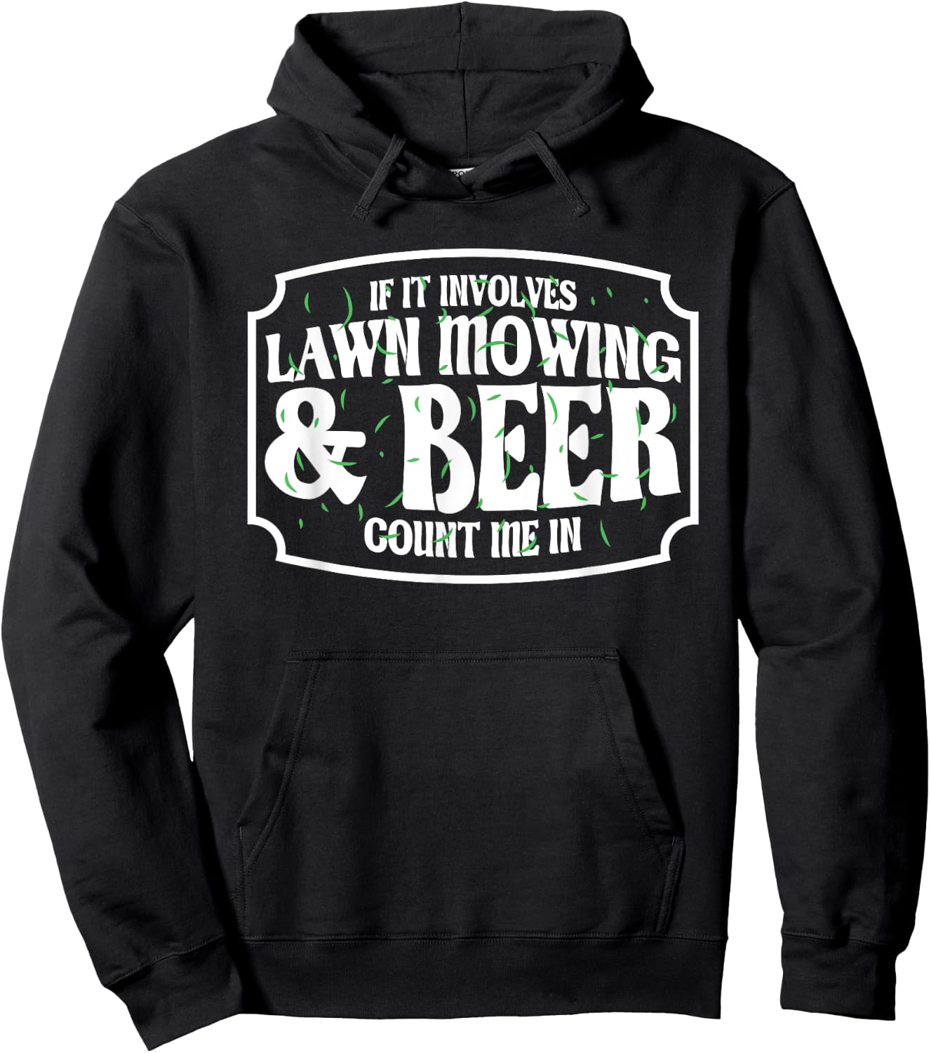 Lawn Mower Funny Beer & Lawn Mowing Hoodie - Hoodie | Black