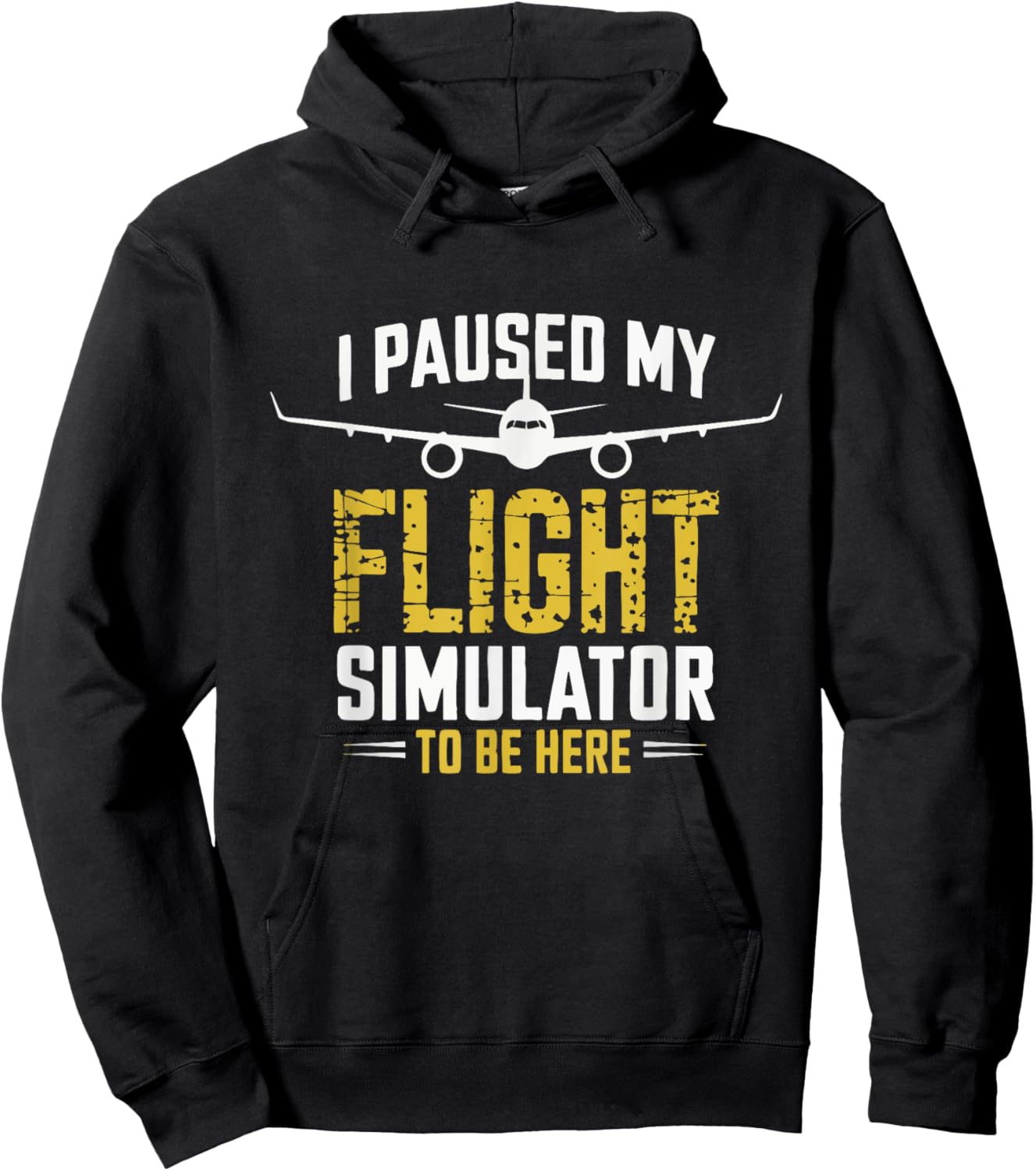 I Paused My Flight Simulator Airplane Pilot Hoodie - Hoodie | Black