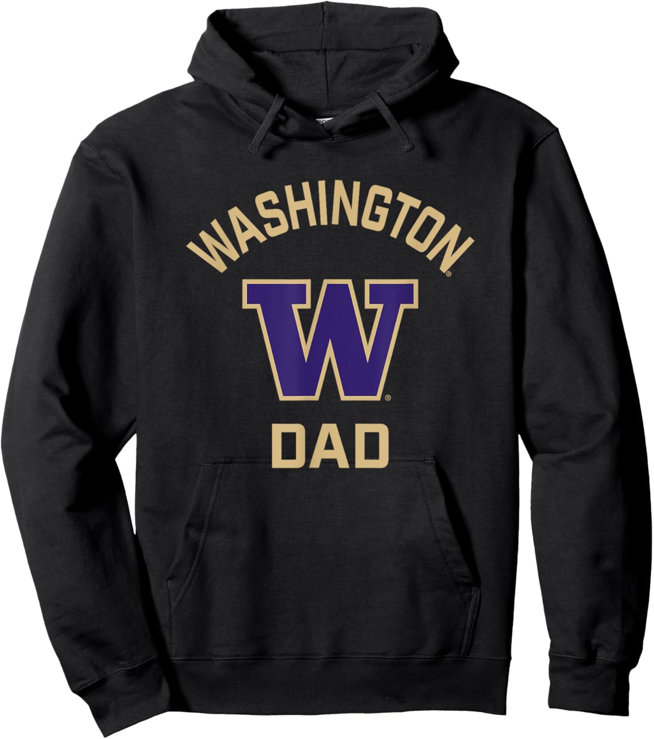 University of Washington Huskies Arched Dad Hoodie - Hoodie | Black