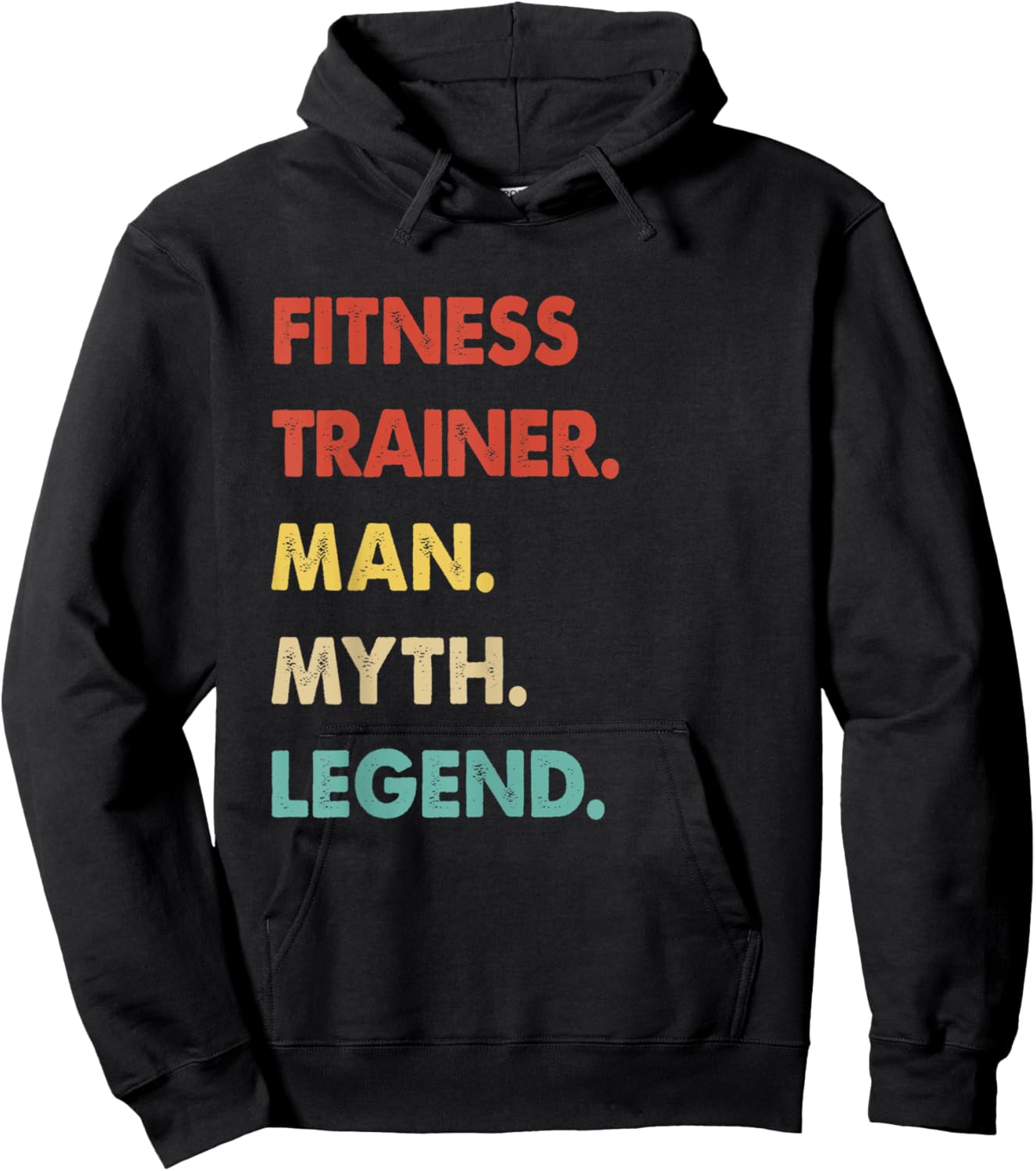 Retro Fitness Trainer Man Myth Legend Hoodie - Hoodie | Black