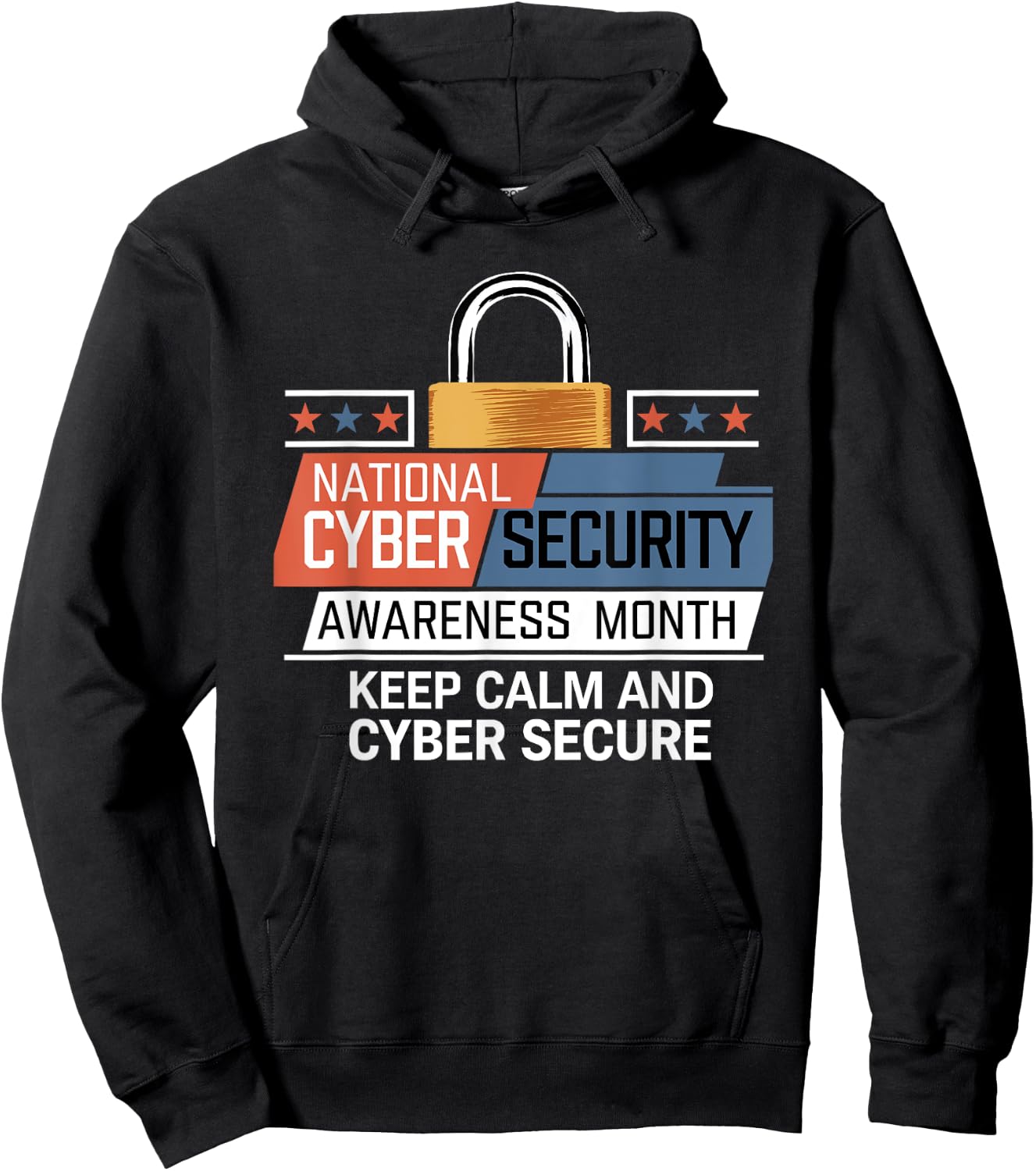 National Cyber Security Awareness Month Tech Security Team Hoodie - Hoodie | Black