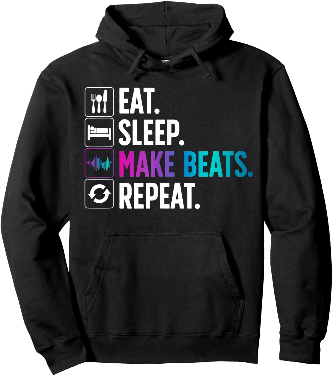 Cool Music Producer Women DJ Beatmaker EDM Musician Hoodie - Hoodie | Black