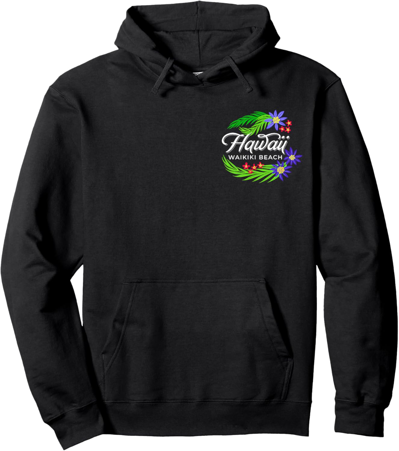 Hawaii Waikiki Beach Hoodie - Hoodie | Black