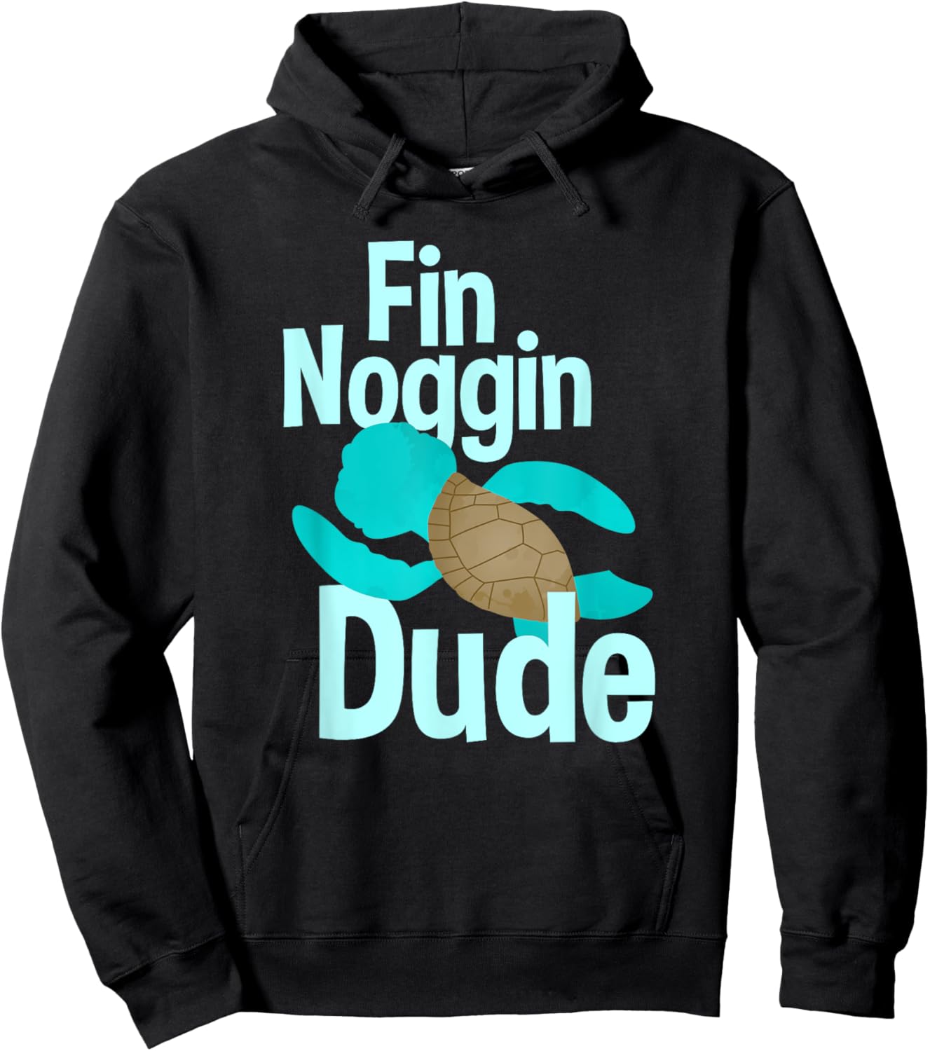 Fin Noggin Dude Hoodie - Hoodie | Black