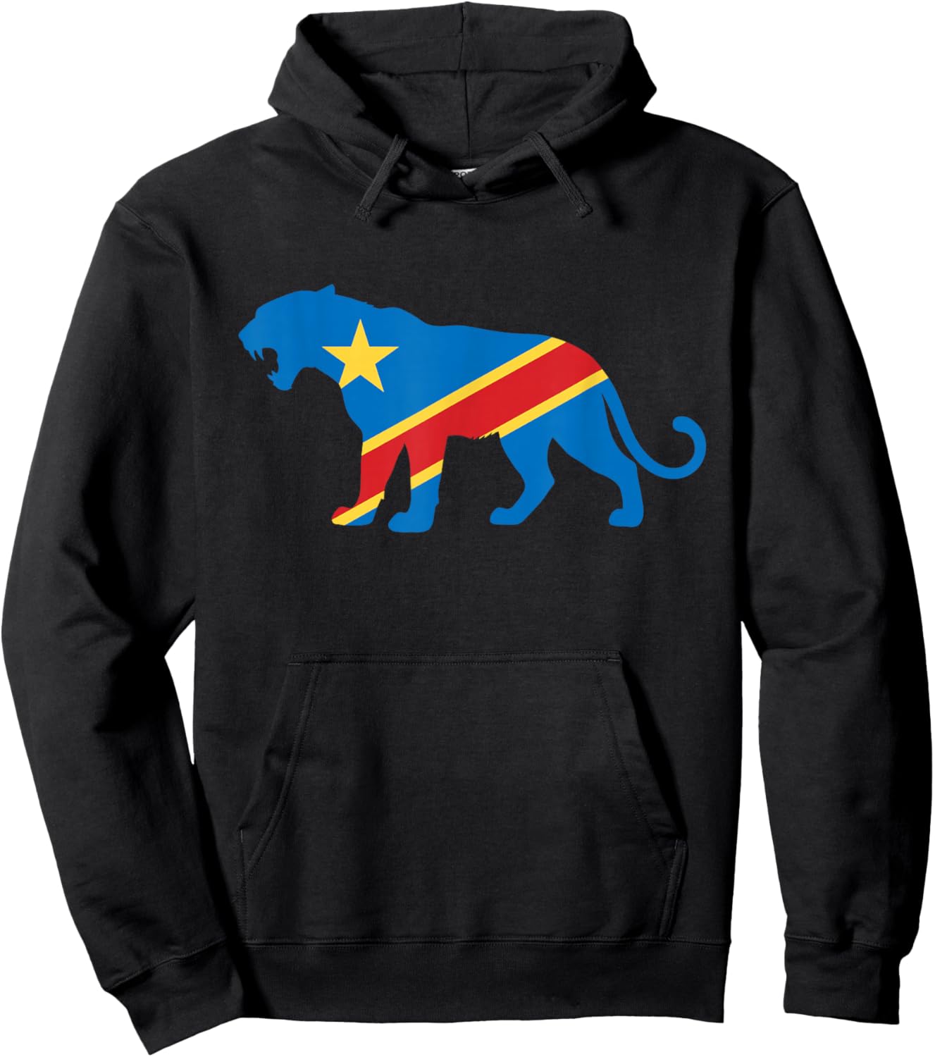 Roaring Congo Leopard – DRC Flag Proud Hoodie - Hoodie | Black