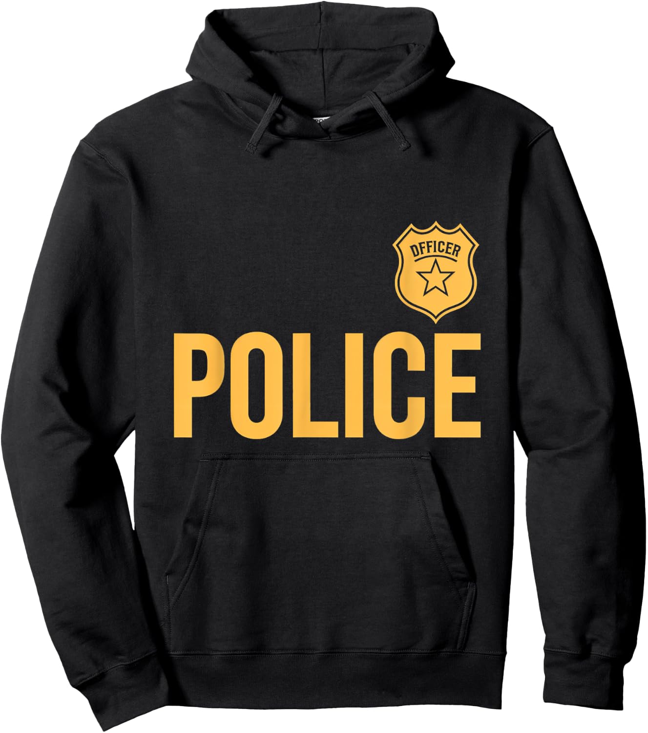 Police Officer Police Badge Halloween Costume Kids Adults Hoodie - Hoodie | Black