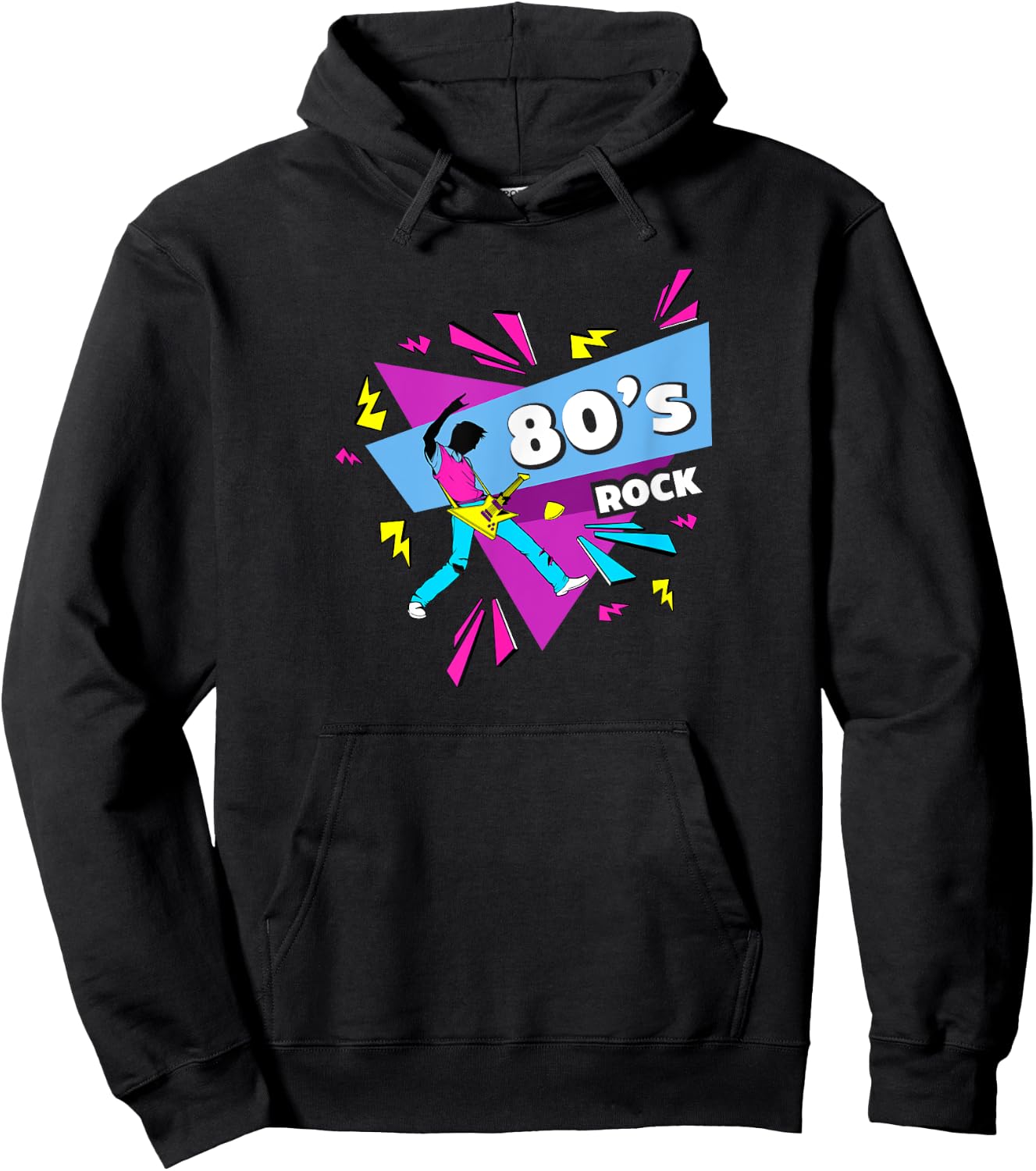 Retro Vintage Classic 80s Rock and Band Hoodie - Hoodie | Black