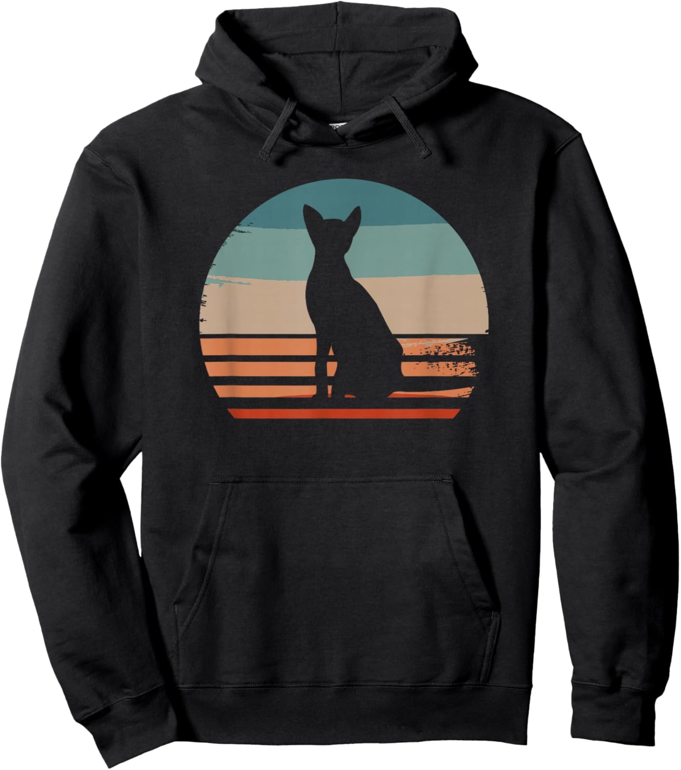 Vintage Retro Oriental Shorthair Cat Lover Hoodie - Hoodie | Black
