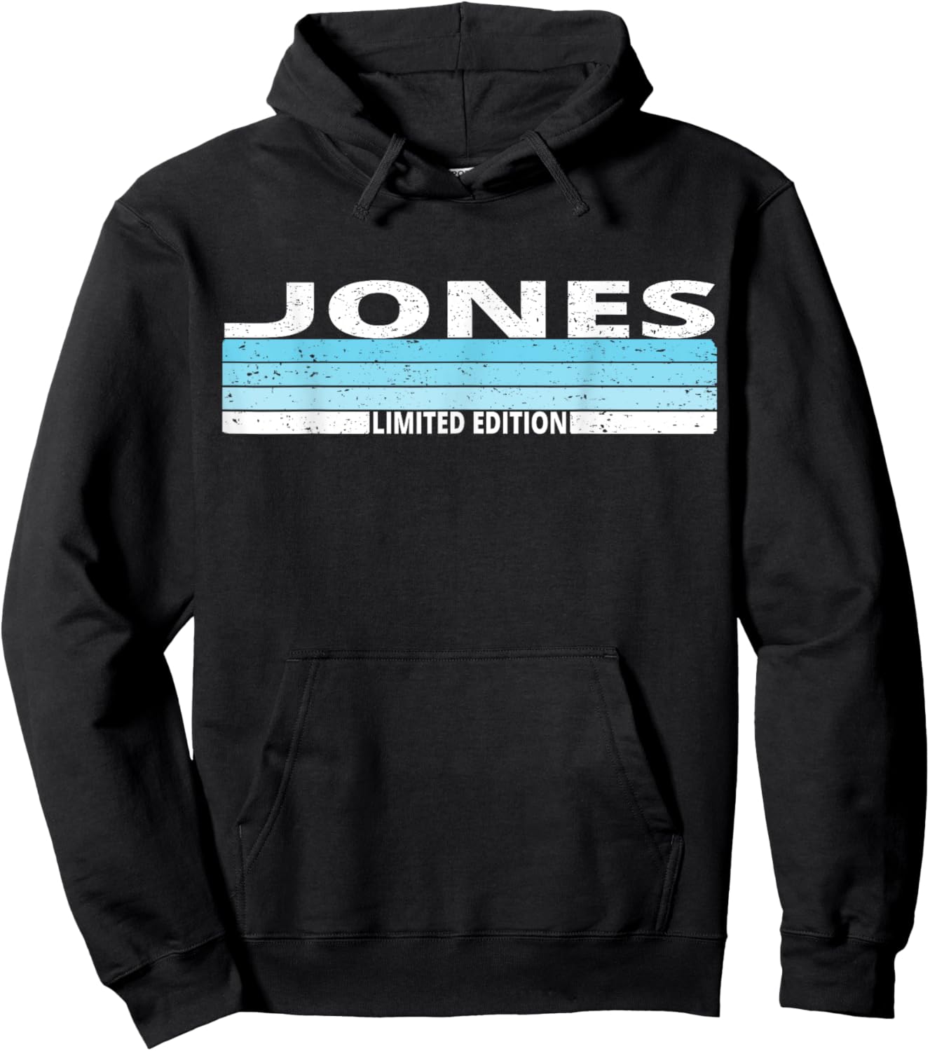 Jones Surname Birthday Family Reunion 80s 90s Blue Sunset Hoodie - Hoodie | Black