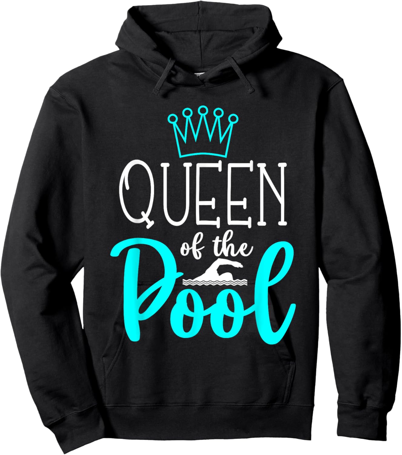 Queen Of The Pool Swimming Swimmer Swim Women Hoodie - Hoodie | Black