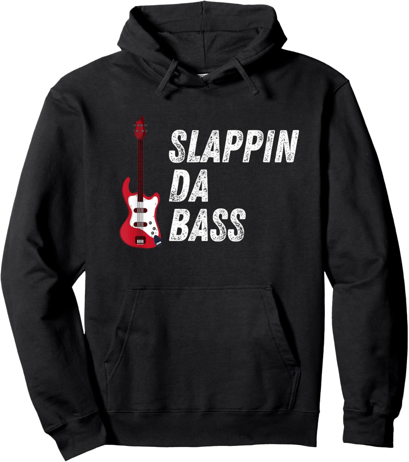 Slappin Da Bass Player Bassist Guitar Musician Music Hoodie - Hoodie | Black